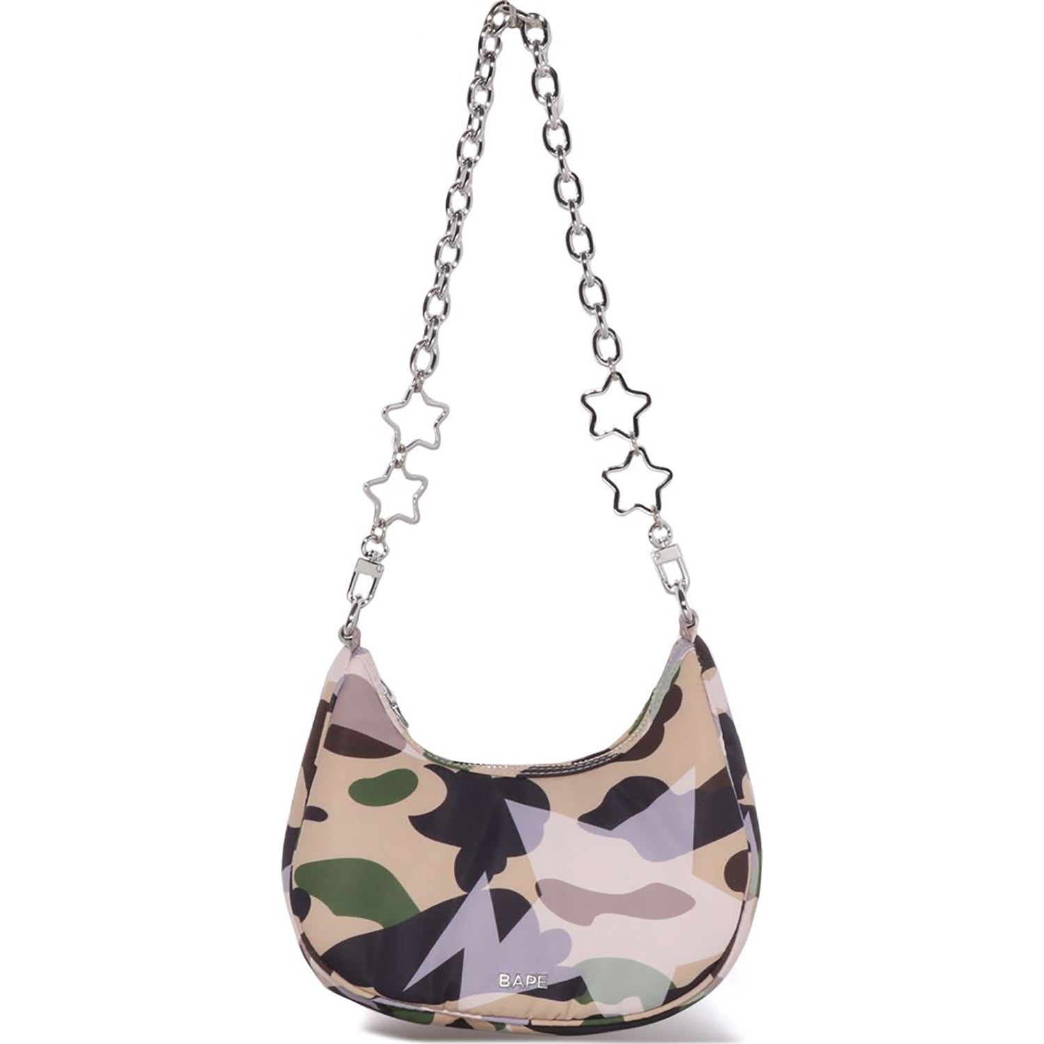 STA OVER PRINT 1ST CAMO QUILTING MOON SHAPE BAG LADIES – Image 1
