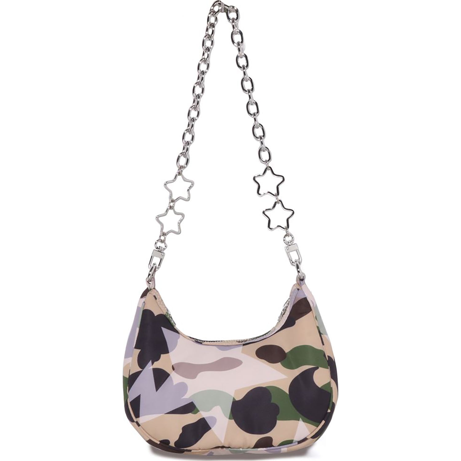 STA OVER PRINT 1ST CAMO QUILTING MOON SHAPE BAG LADIES – Image 2