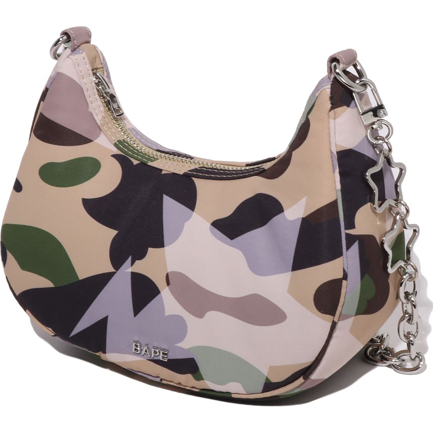 STA OVER PRINT 1ST CAMO QUILTING MOON SHAPE BAG LADIES – Image 3