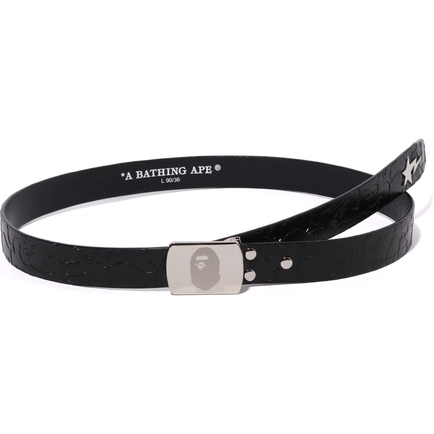 NEON CAMO NARROW LEATHER BELT MENS – Image 1