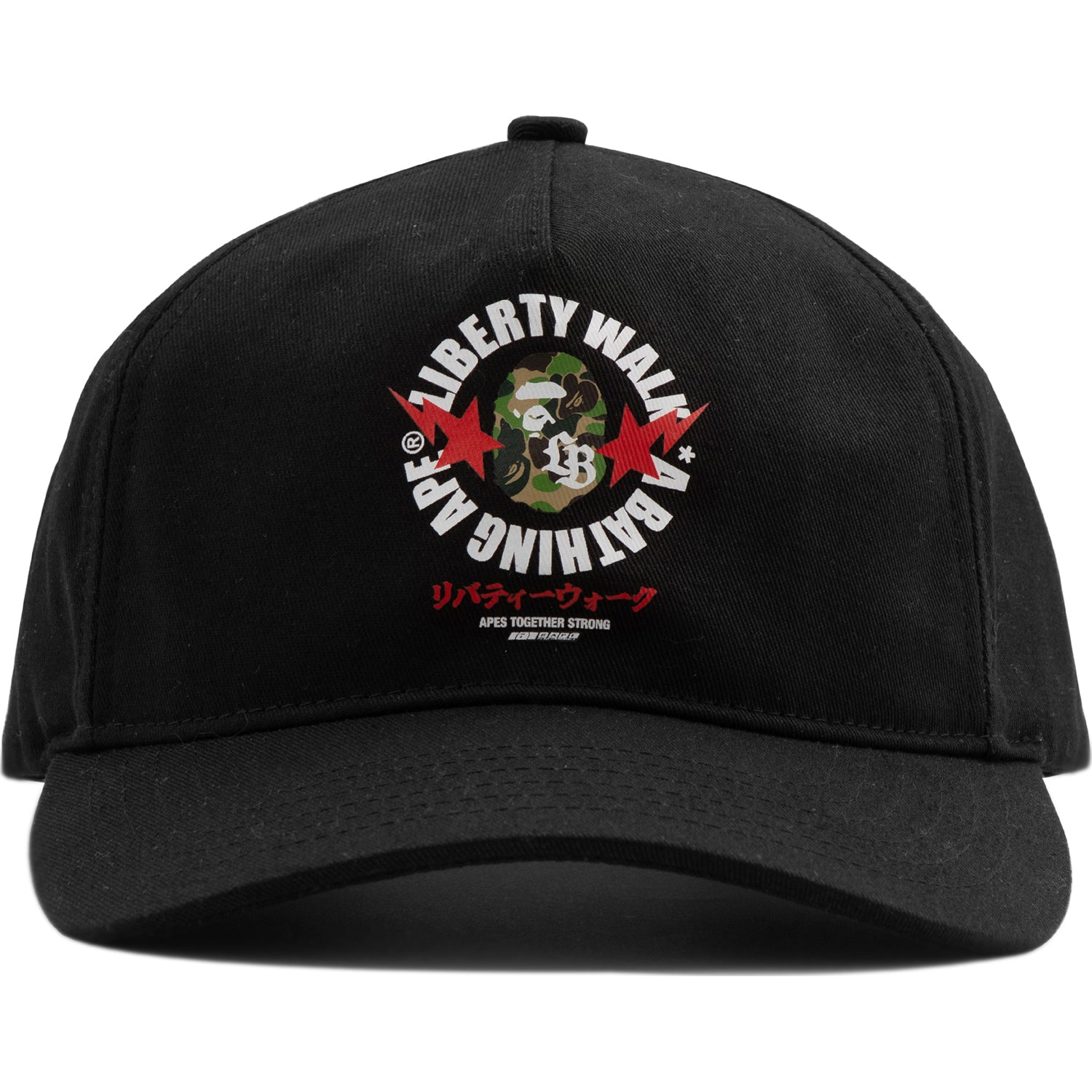BAPE X LIBERTY WALK ABC CAMO APE HEAD COTTON TWILL CAP MENS – Image 1