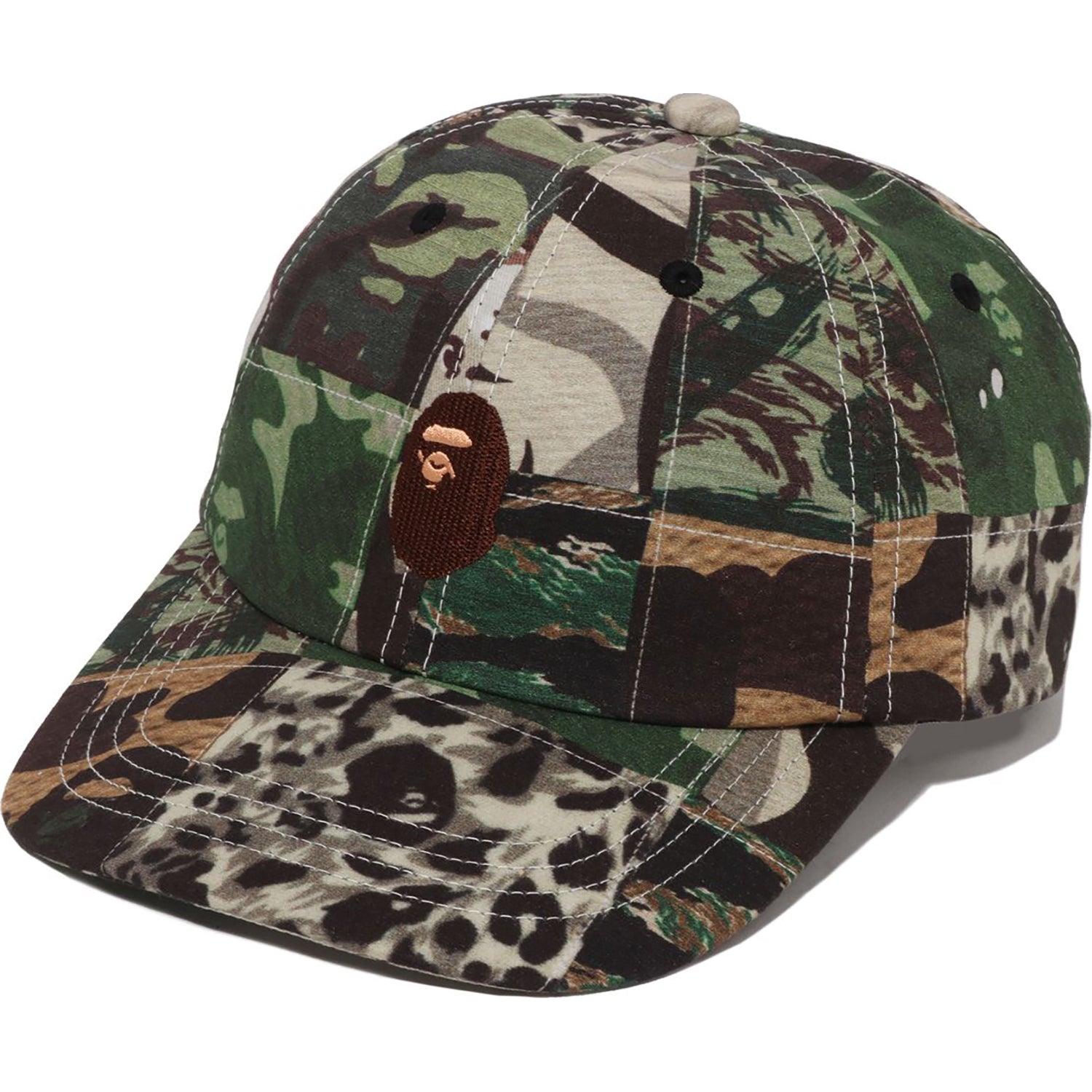 CAMO PATCHWORK PANEL CAP MENS – Image 1