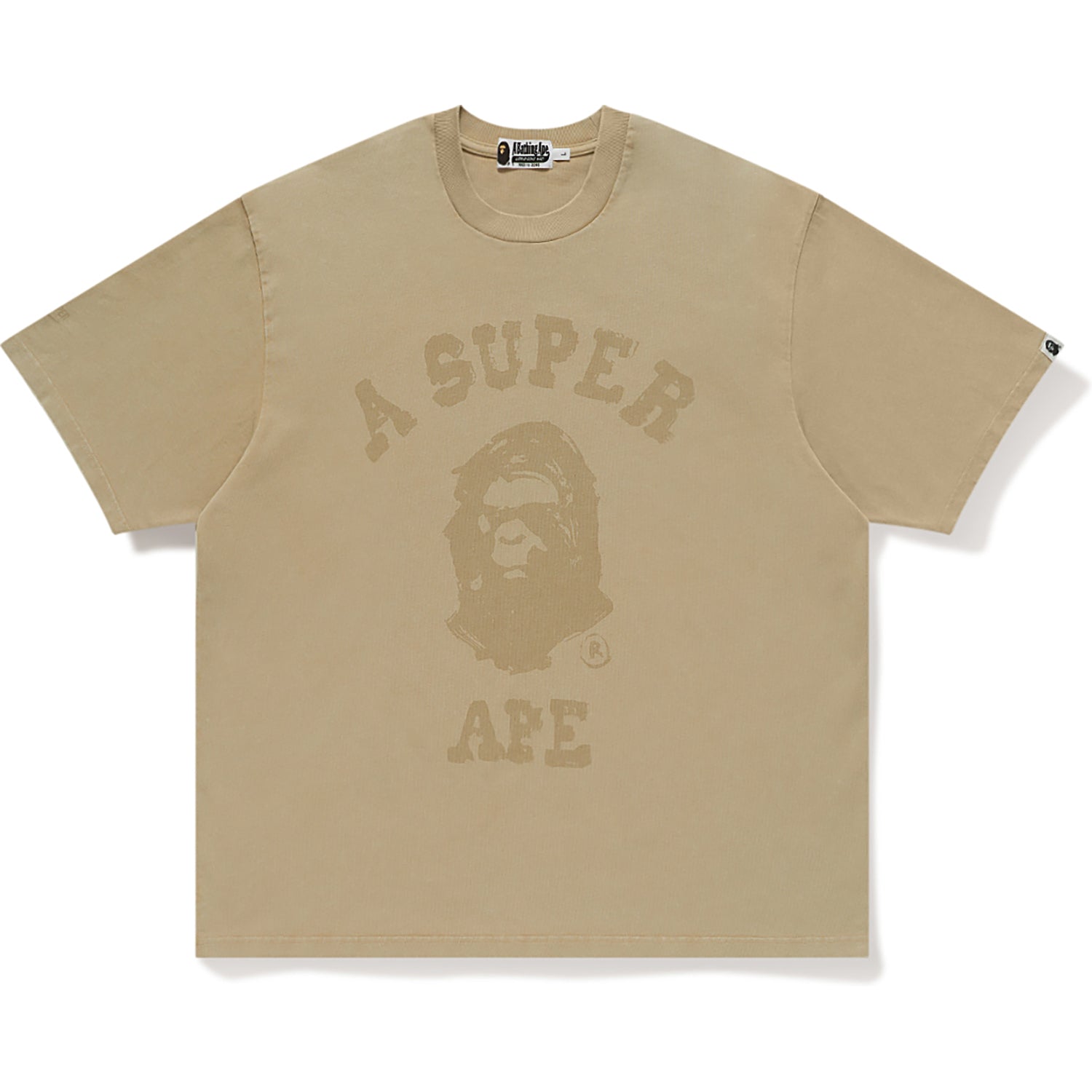 BAPE X KIDSUPER GARMENT DYE COLLEGE LOGO TEE MENS – Image 1