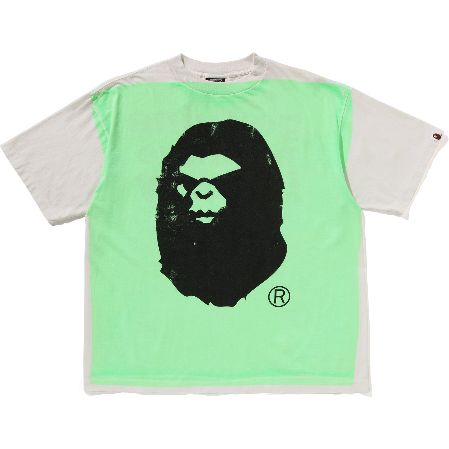 BAPE X SAINT MXXXXXX MAD FACE HANDPRINTING TEE MENS – Image 1