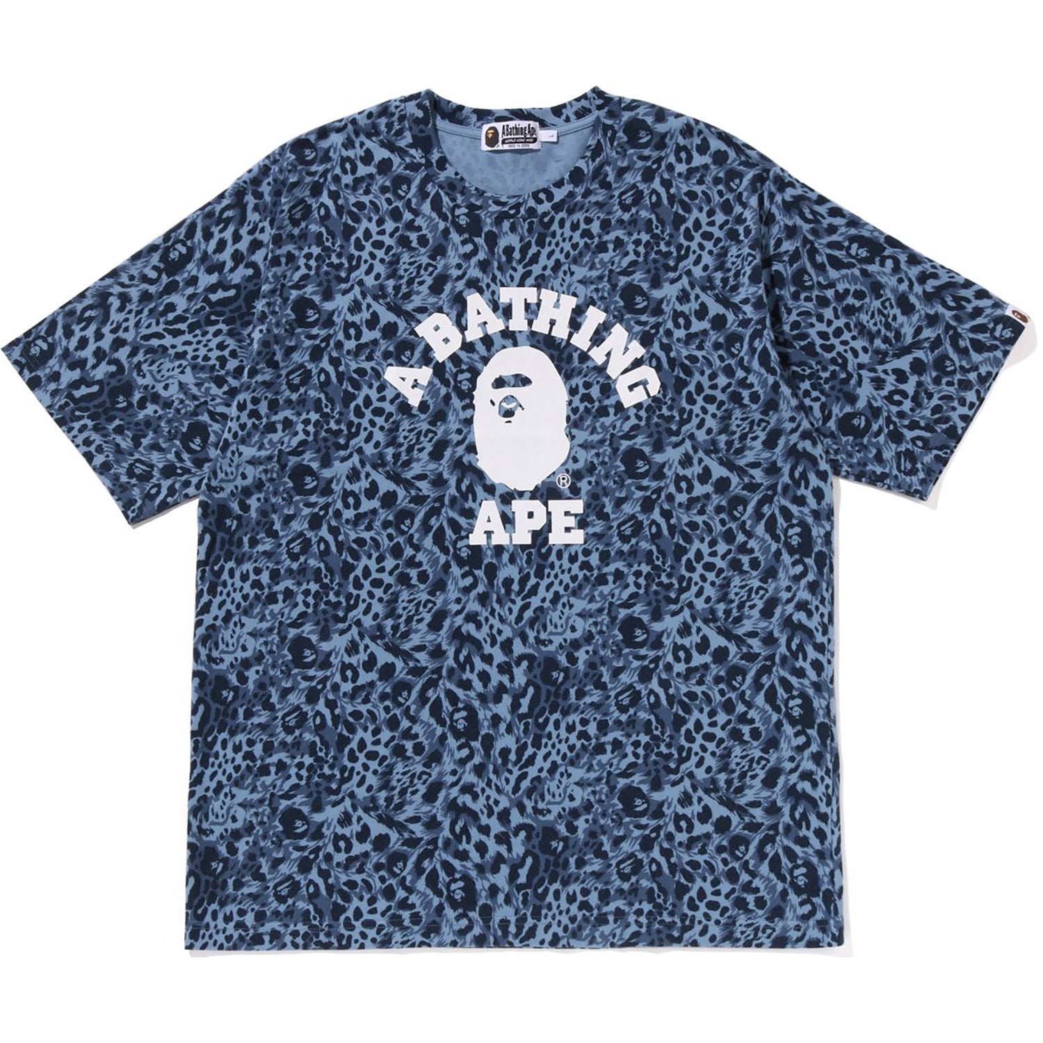 WILD LEOPARD PATTERN COLLEGE RELAXED FIT TEE MENS – Image 1