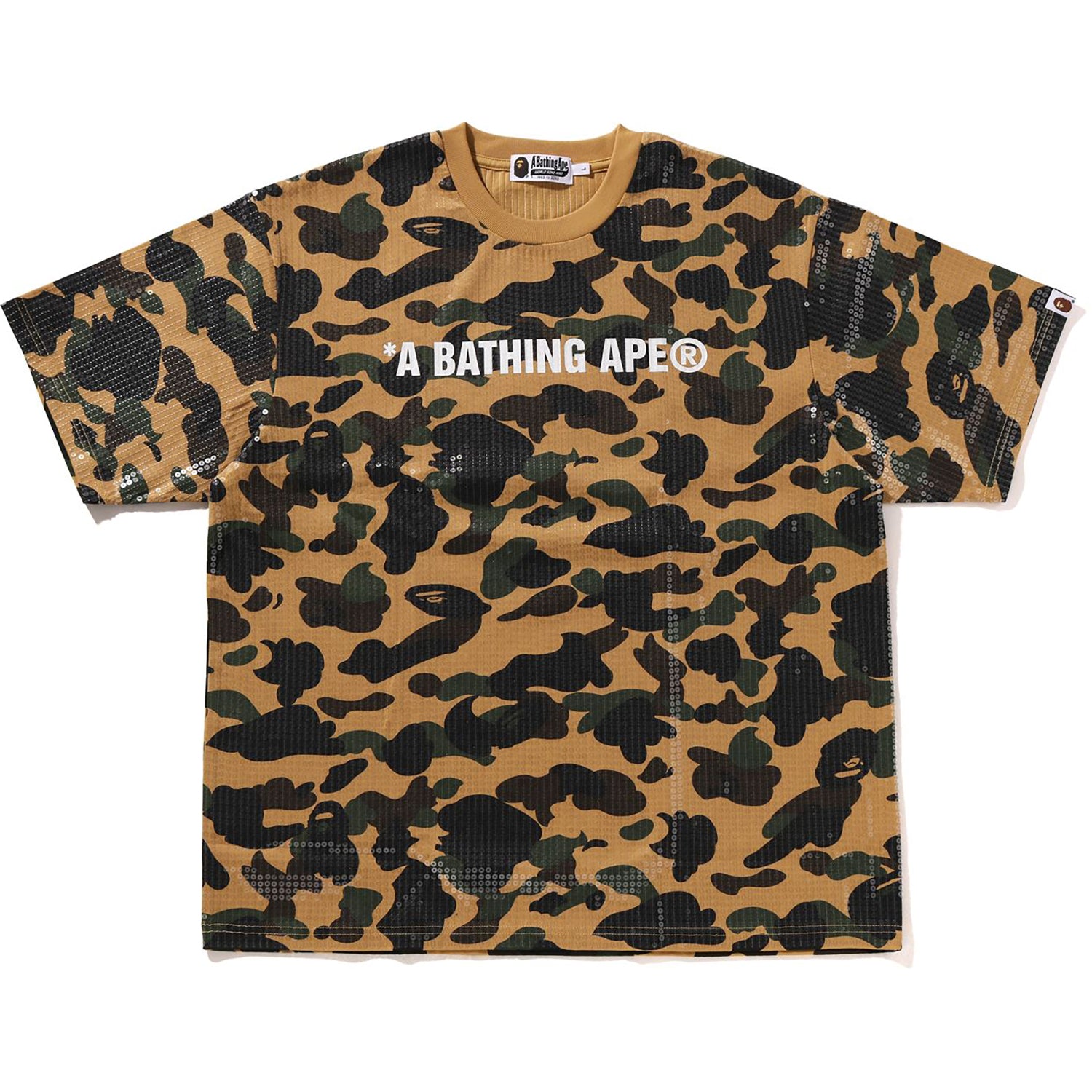 1ST CAMO LOGO RELAXED FIT SEQUIN TEE MENS – Image 1