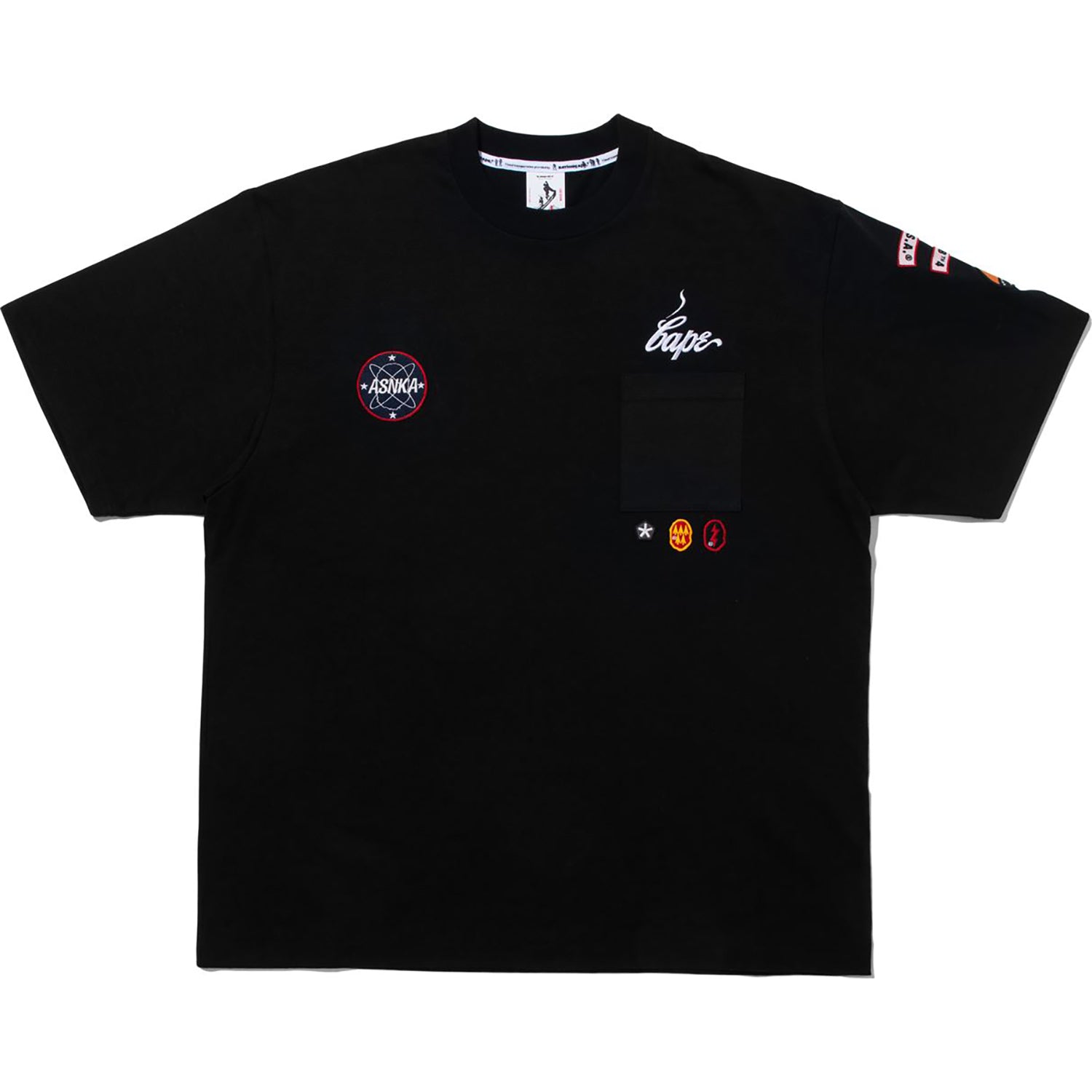 BAPE BY KAZUKI KURAISHI MULTI PATCH MILITARY TEE MENS – Image 1