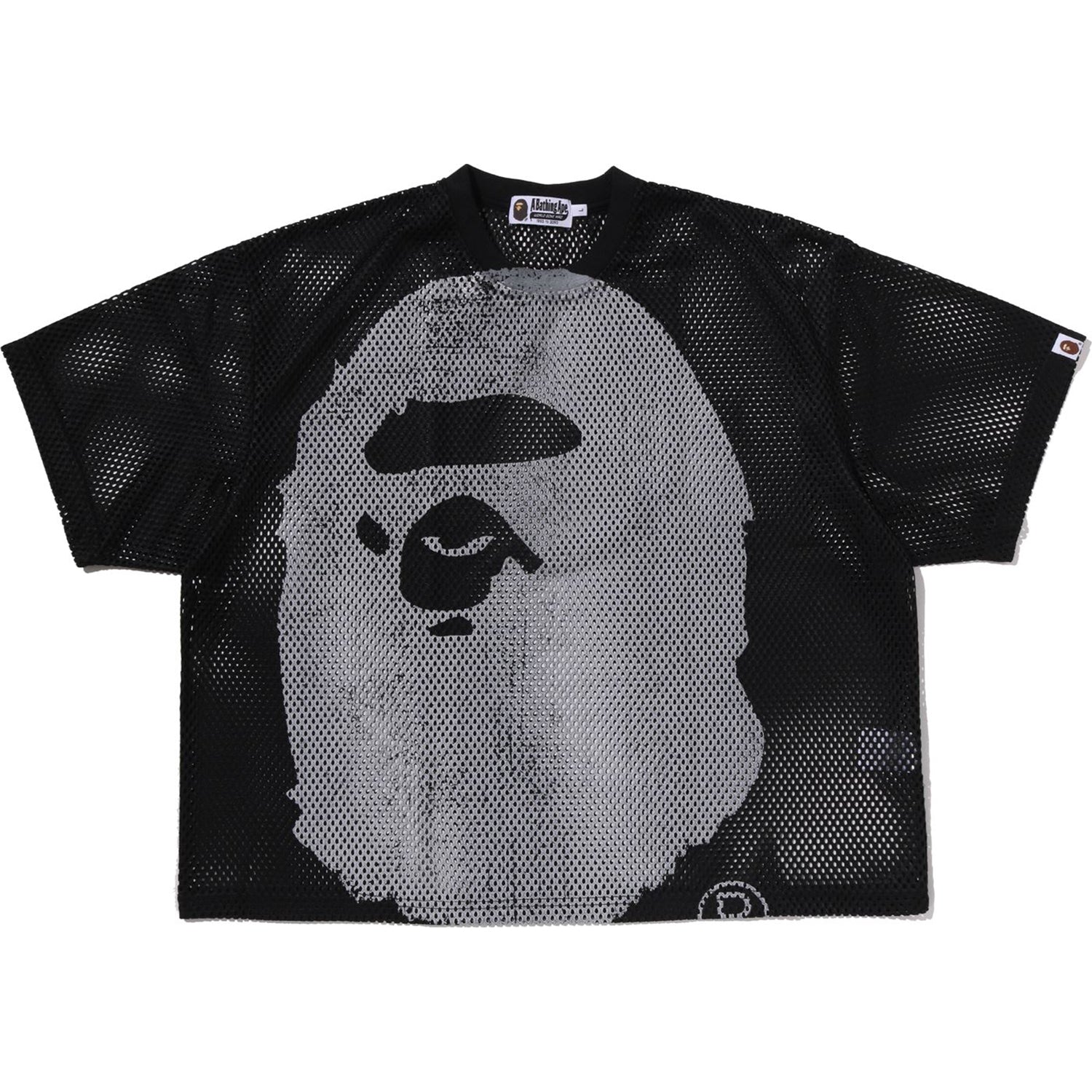 WATER PRINT APE HEAD MESH RELAXED FIT TEE MENS – Image 1