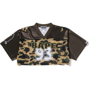 1ST CAMO BAPE CROPPED FOOTBALL TEE LADIES