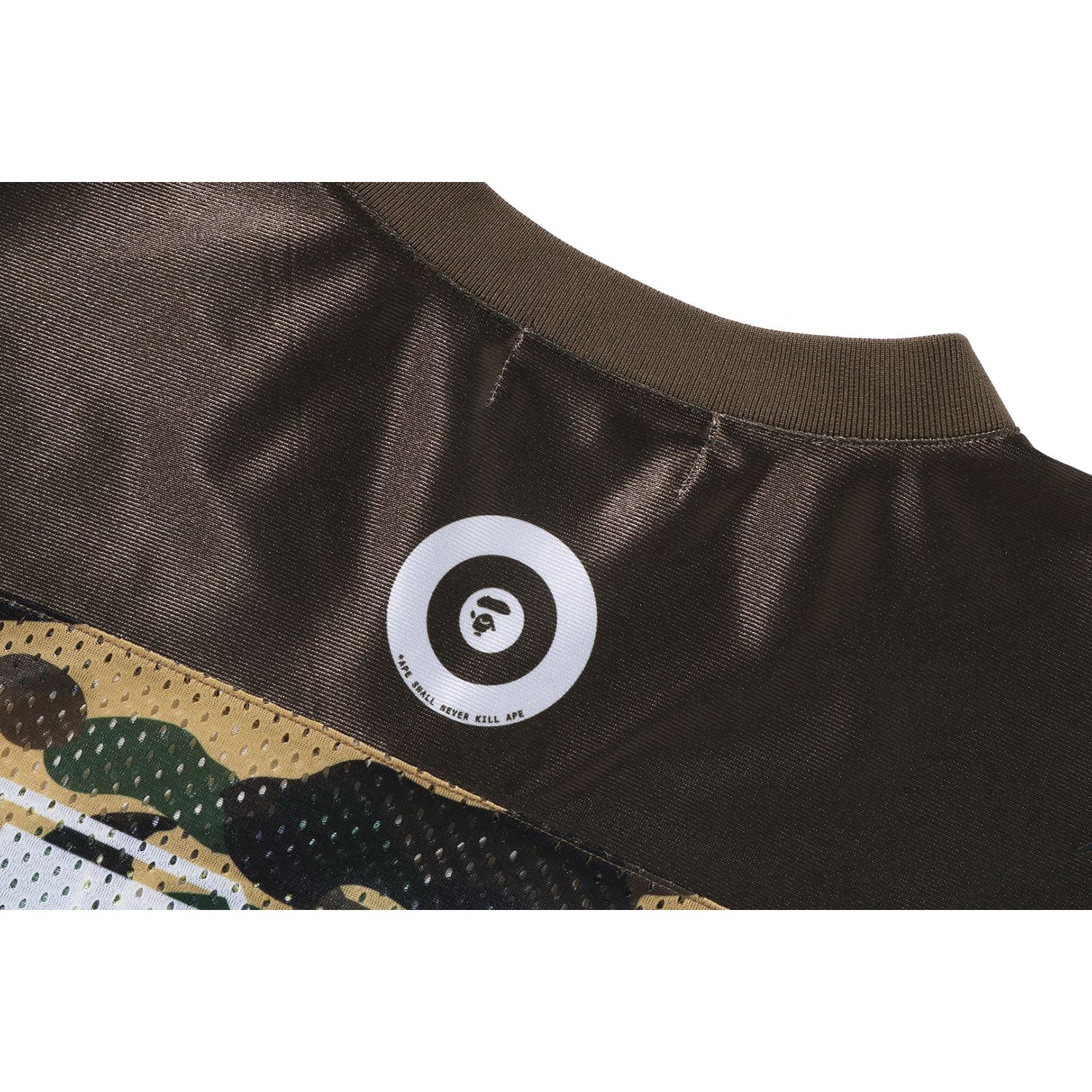 1ST CAMO BAPE CROPPED FOOTBALL TEE LADIES – Image 5
