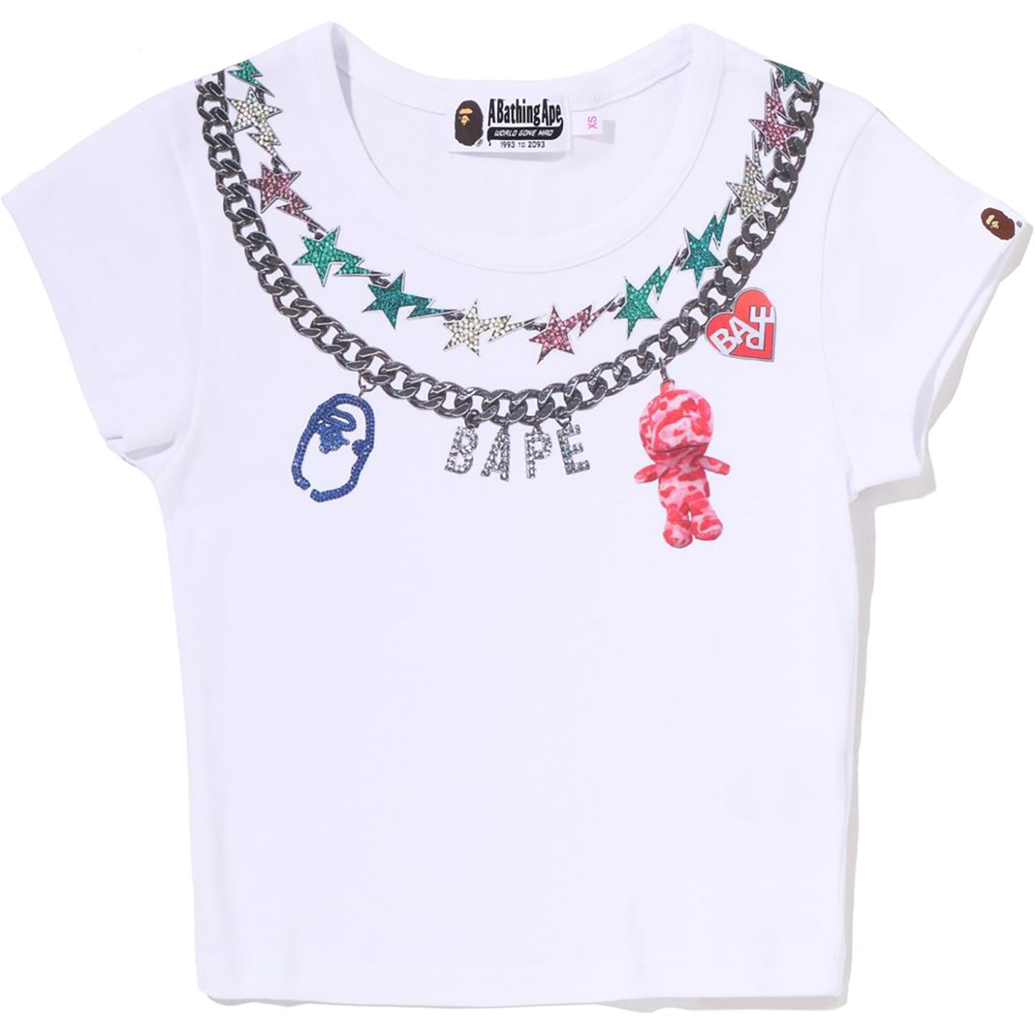FAKE PRINT CROPPED TEE LADIES – Image 1