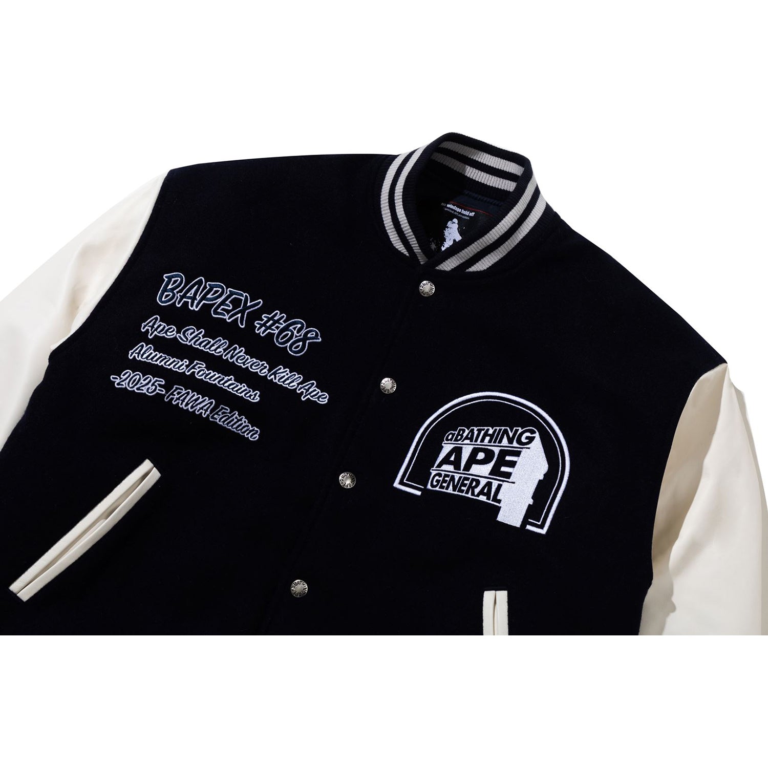 BAPE BY KAZUKI KURAISHI MULTI LOGO VARSITY DOWN JACKET MENS – Image 3