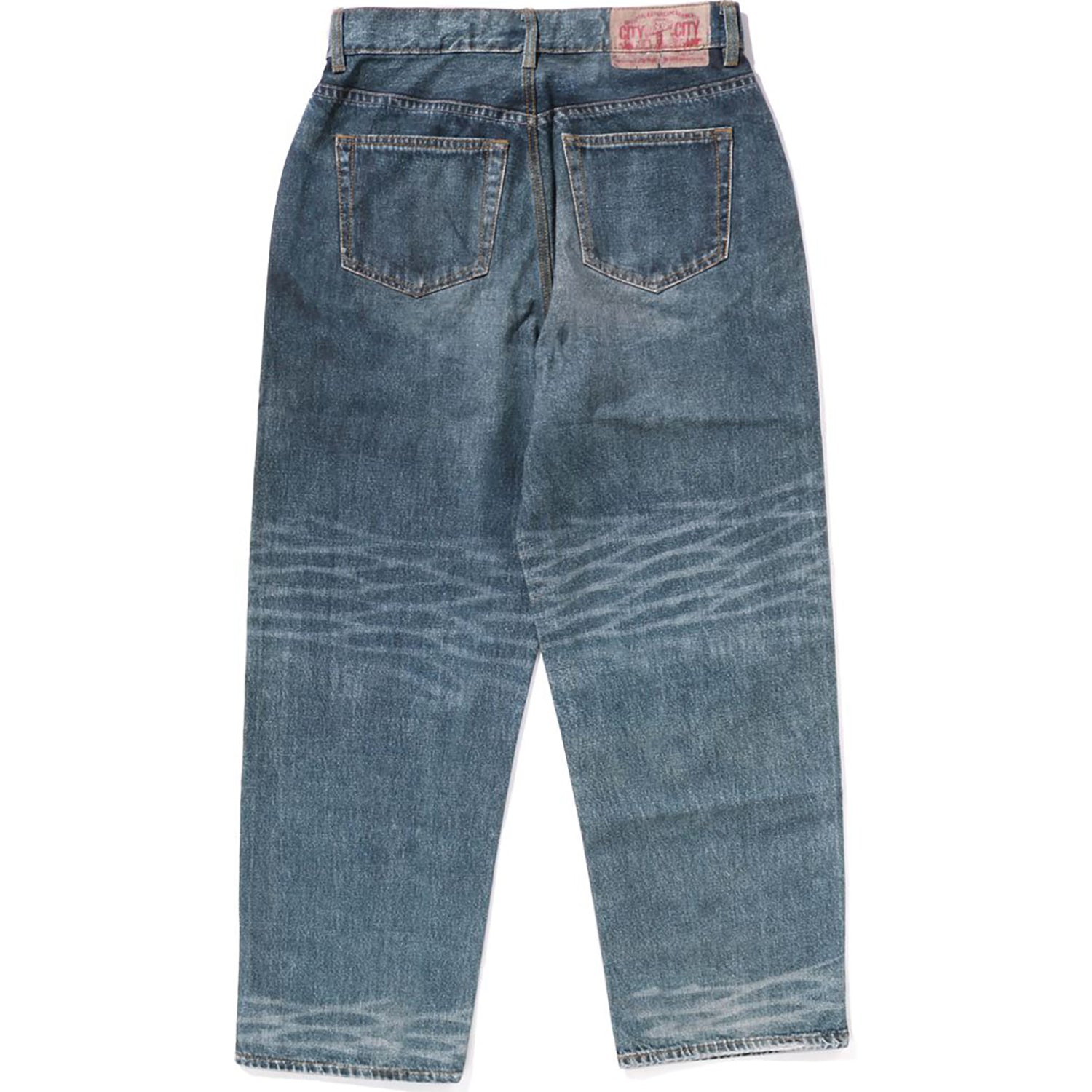 FAKE PRINT STA LOOSE FIT DENIM PANTS MENS – Image 2