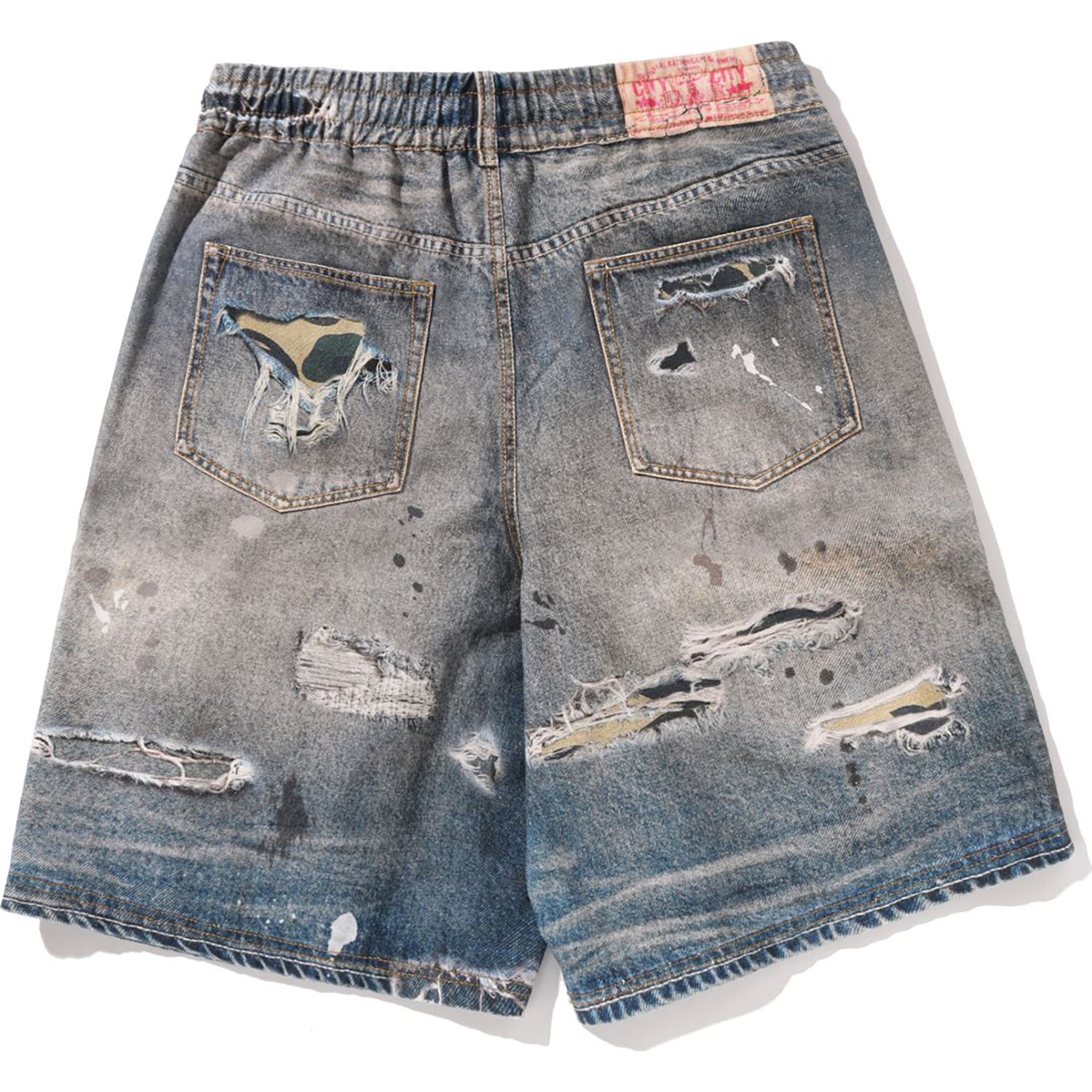 BAPE STA FAKE PRINT RELAXED FIT SHORTS MENS – Image 2