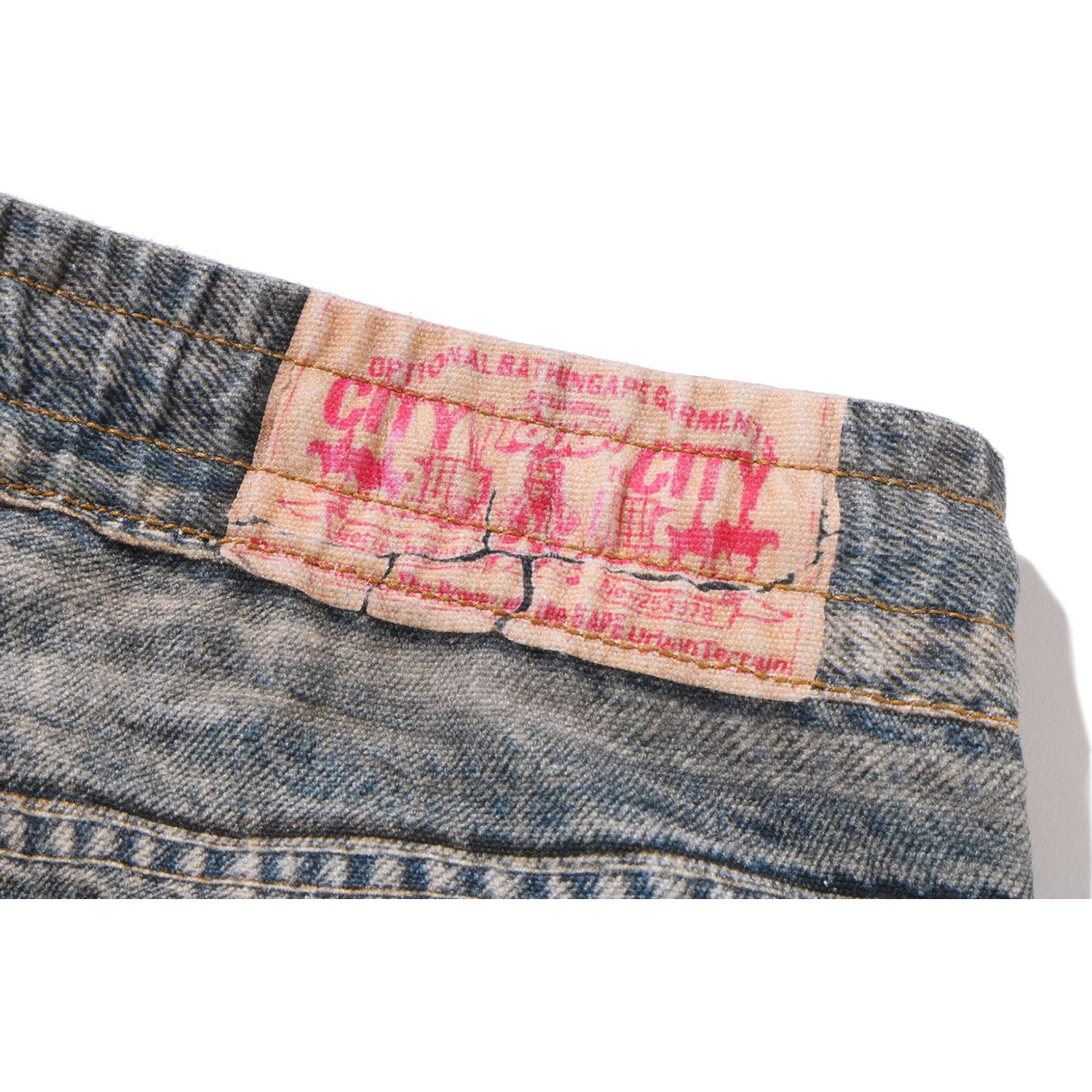 BAPE STA FAKE PRINT RELAXED FIT SHORTS MENS – Image 5
