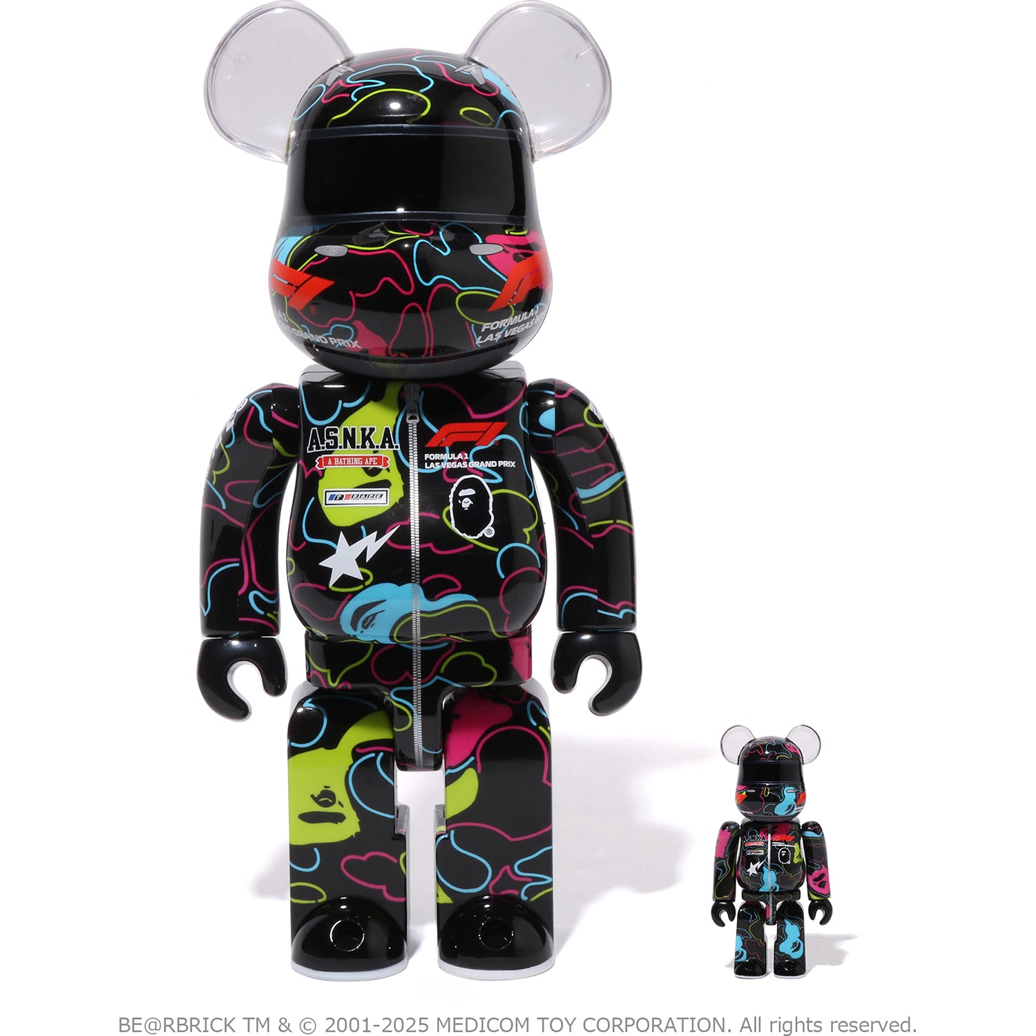 BAPE X F1 LAS VEGAS BE@RBRICK 100%&400% – Image 1