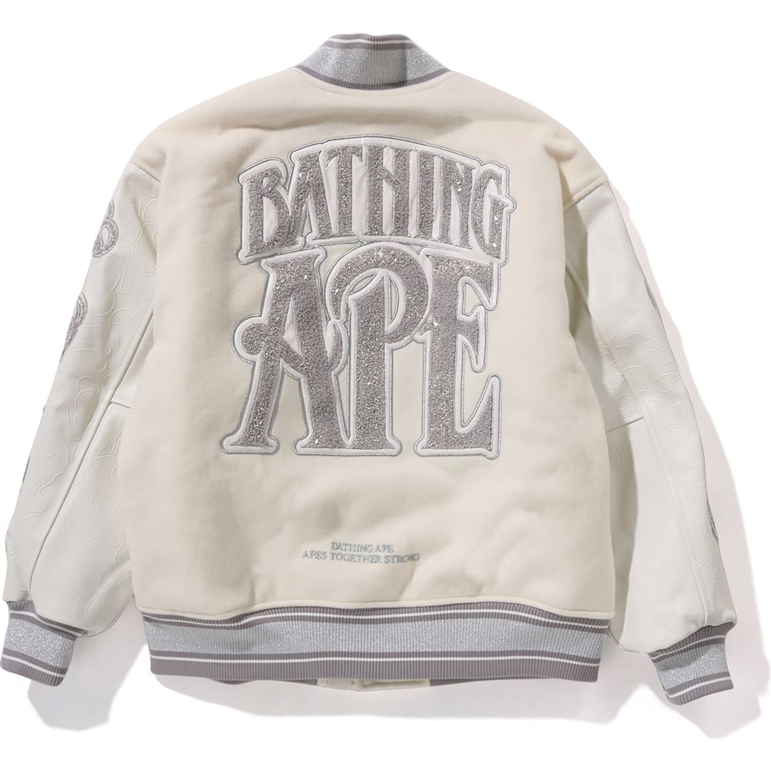 LINE CAMO MULTI LOGO WOOL VARSITY JACKET MENS – Image 2