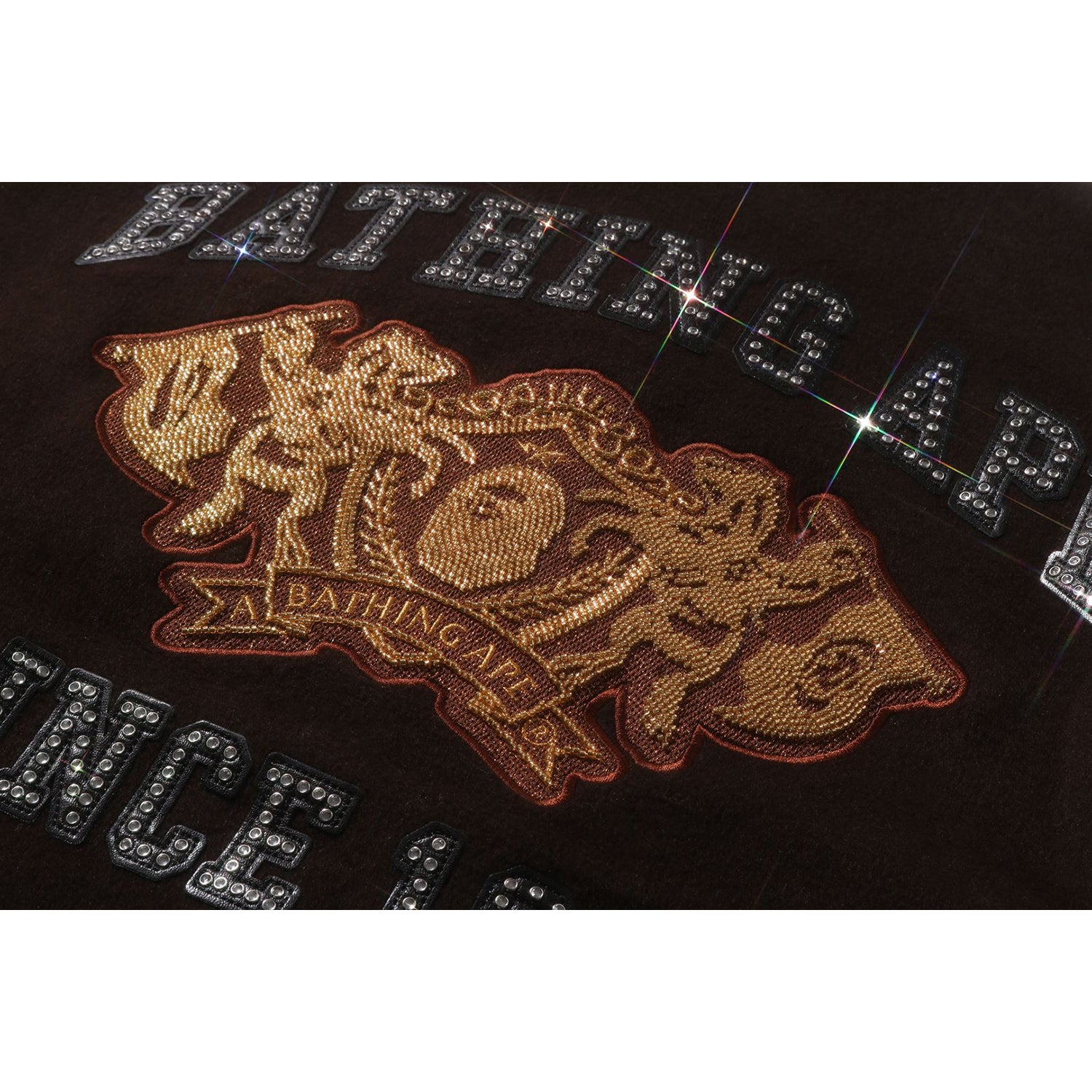 LINE CAMO MULTI LOGO WOOL VARSITY JACKET MENS – Image 9