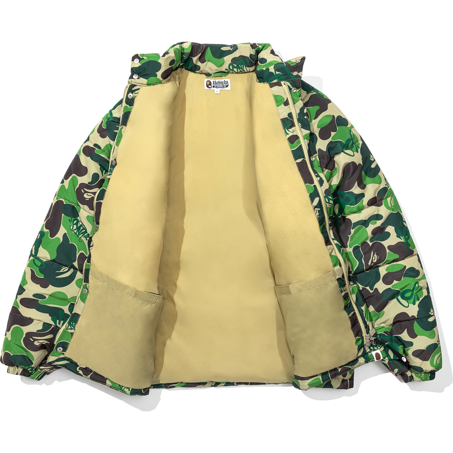 BAPE X SPOTIFY BY CENTRAL CEE CAMO PUFFER JACKET MENS – Image 2