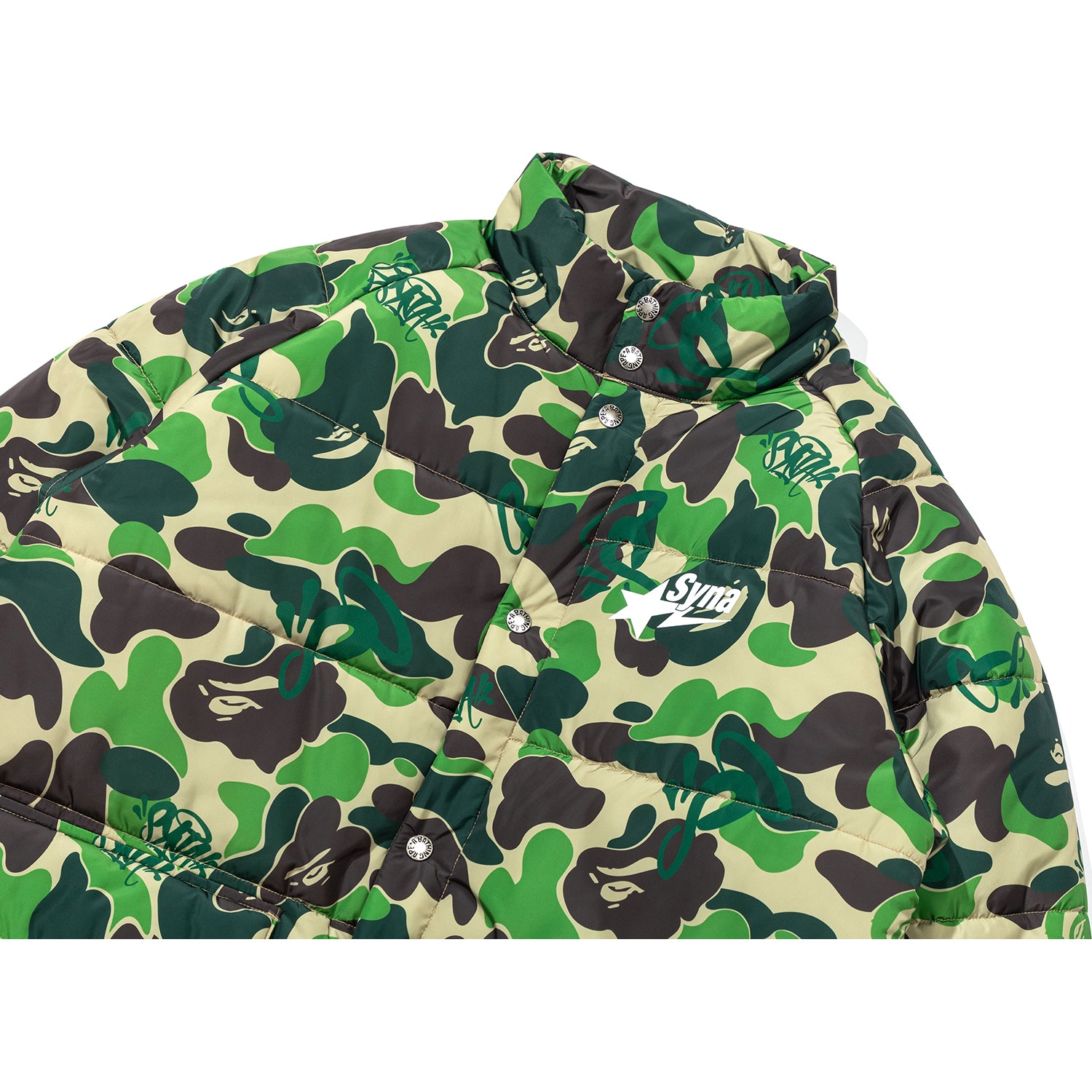 BAPE X SPOTIFY BY CENTRAL CEE CAMO PUFFER JACKET MENS – Image 3