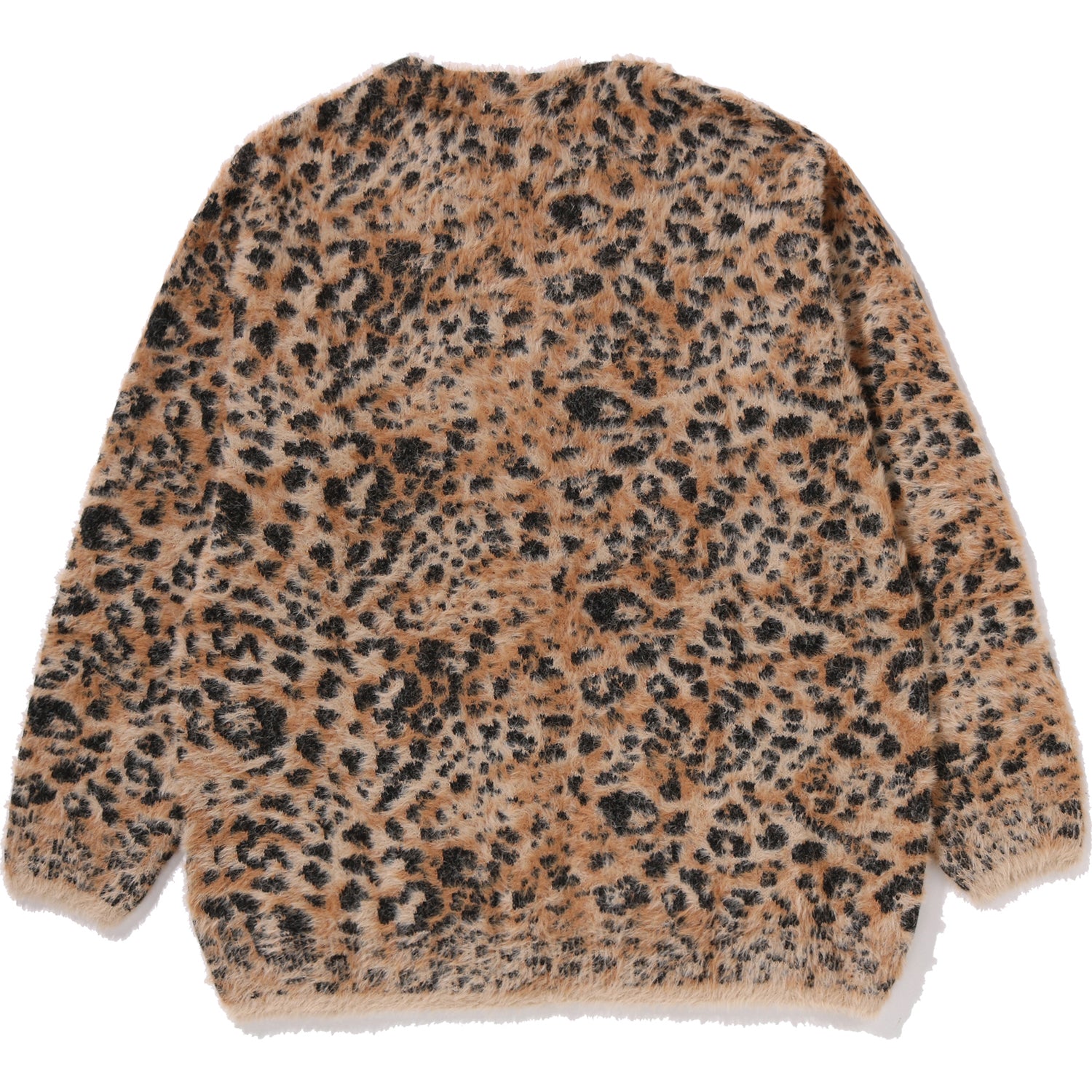 WILD LEOPARD PATTERN SHAGGY KNIT CARDIGAN LADIES – Image 2