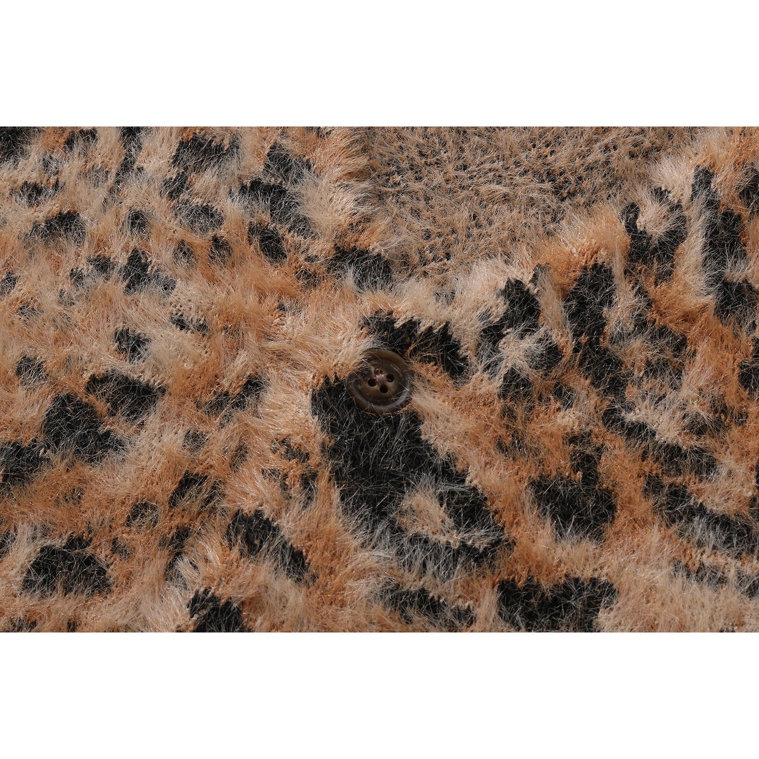 WILD LEOPARD PATTERN SHAGGY KNIT CARDIGAN LADIES – Image 3