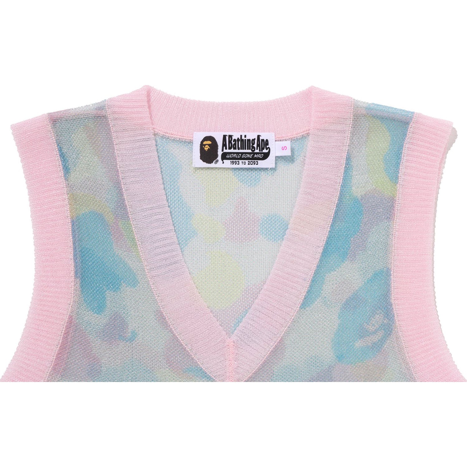 NEW MULTI CAMO METALLIC CROPPED KNIT VEST LADIES – Image 3