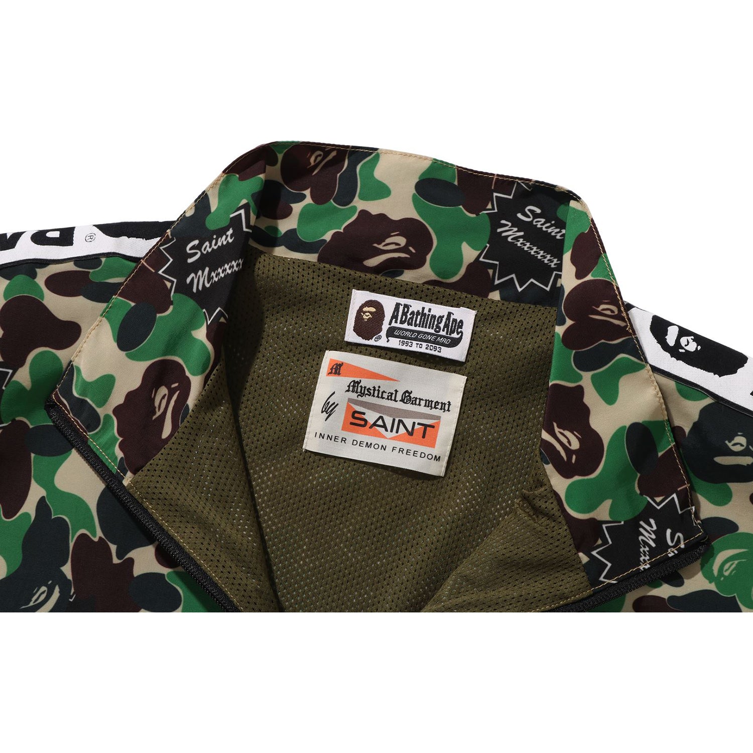 BAPE X SAINT MXXXXXX ABC CAMO TRACK JACKET MENS – Image 4
