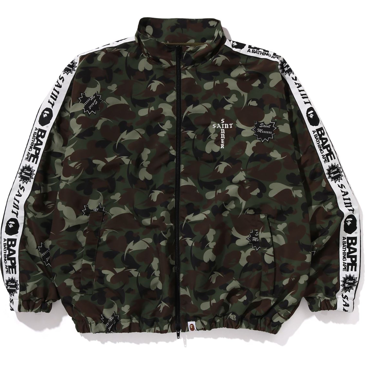 BAPE X SAINT MXXXXXX HEART CAMO TRACK JACKET MENS – Image 1