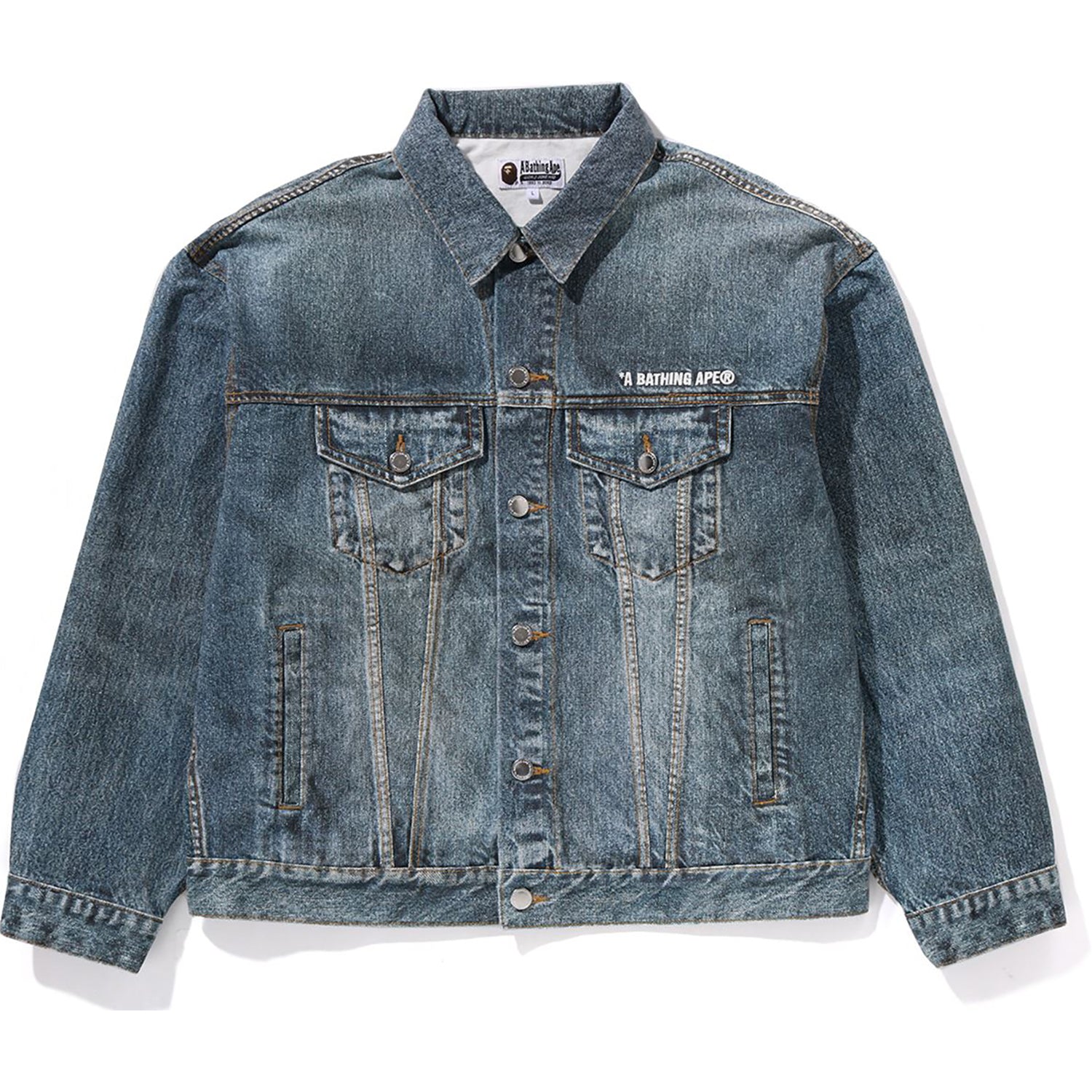 FAKE PRINT DENIM JACKET MENS – Image 2