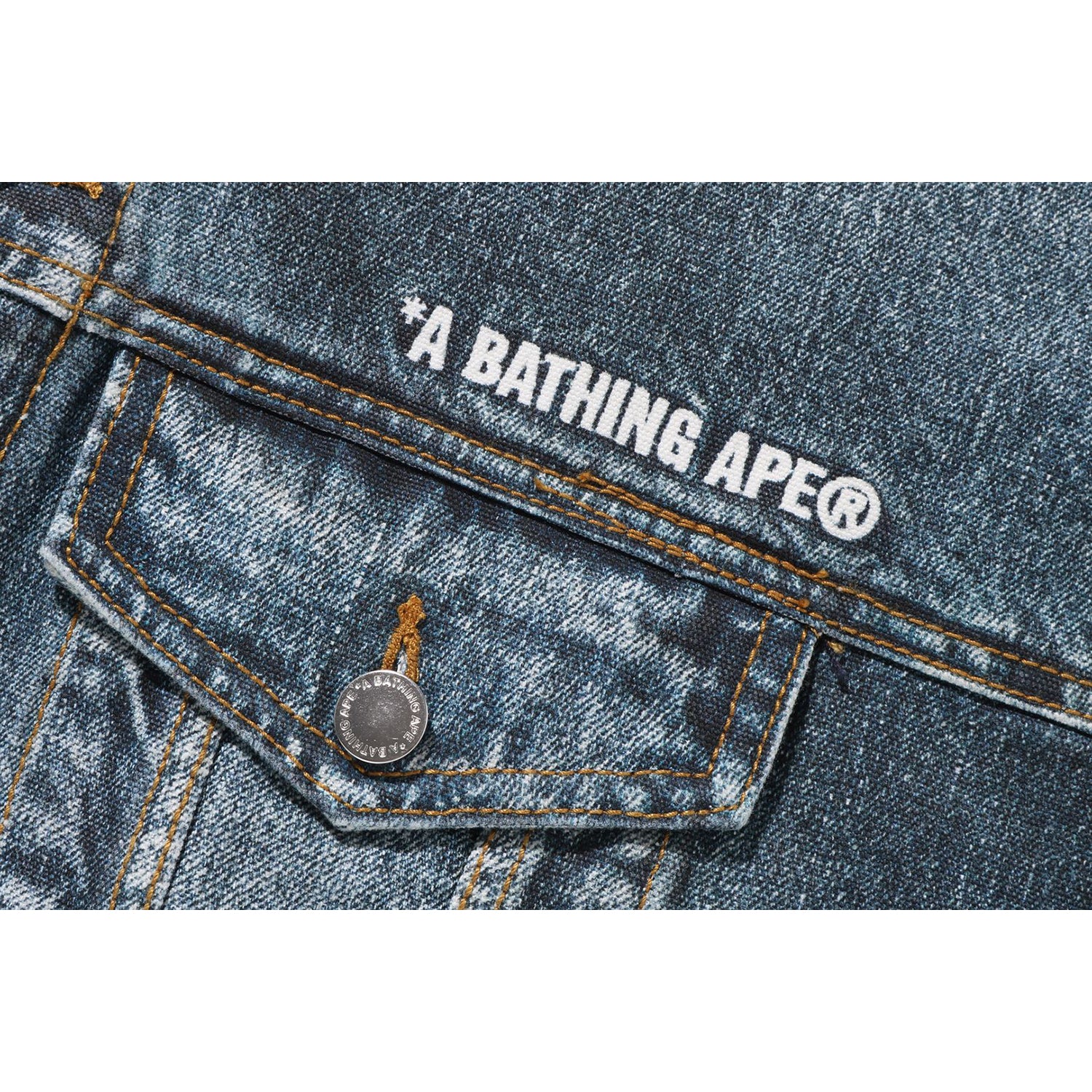 FAKE PRINT DENIM JACKET MENS – Image 4