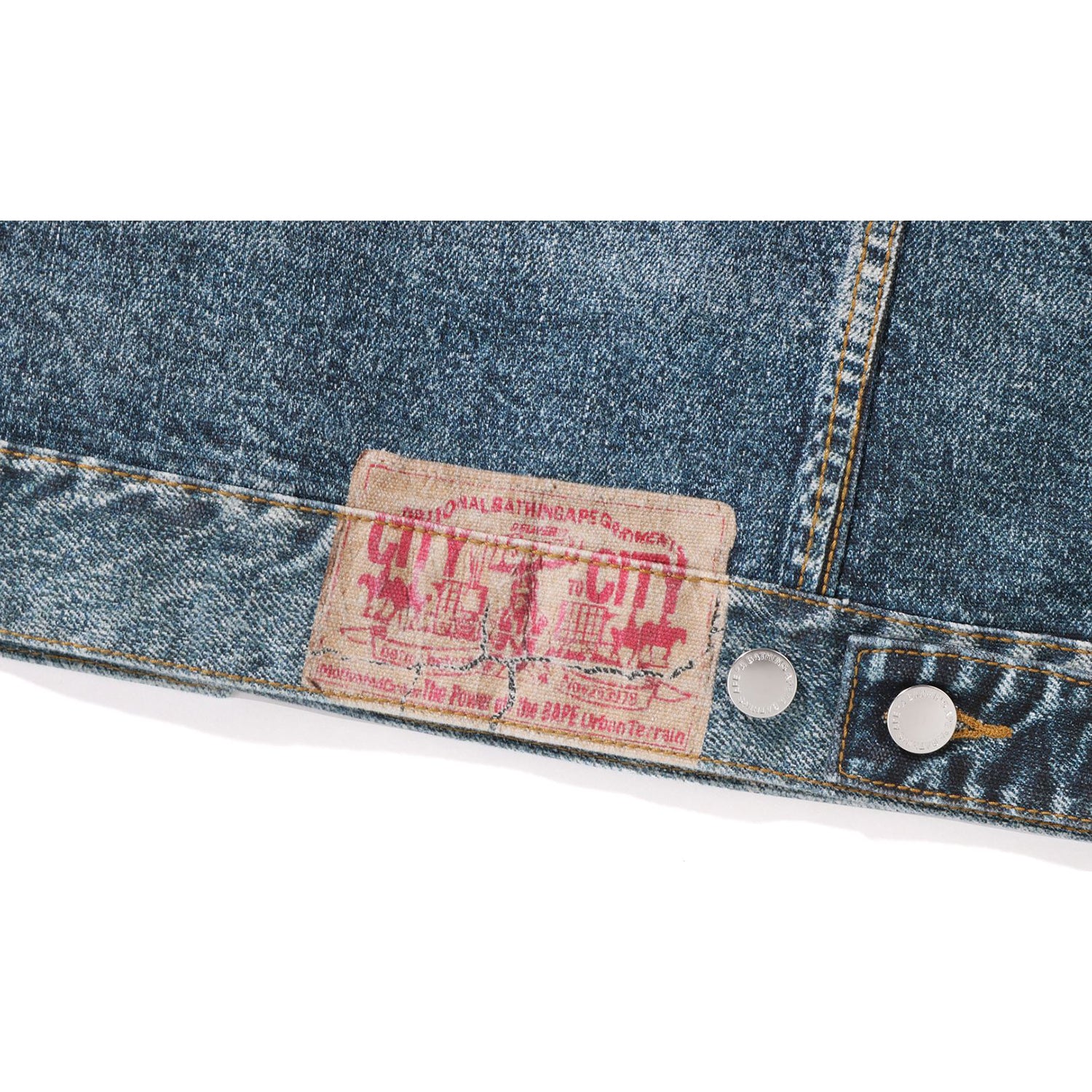 FAKE PRINT DENIM JACKET MENS – Image 5