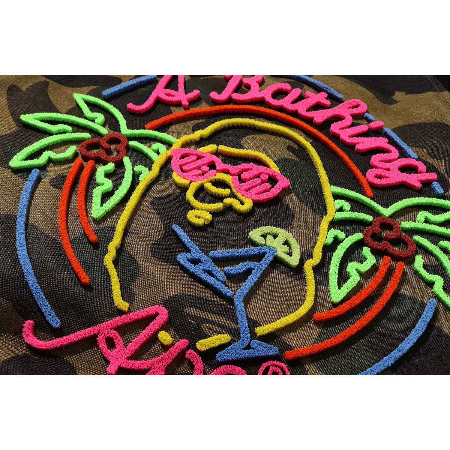 1ST CAMO NEON APE HEAD SOUVENIR JACKET LADIES – Image 4