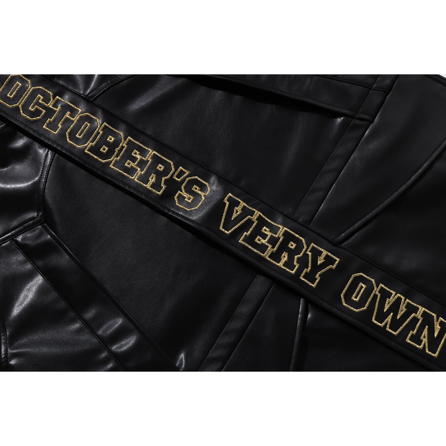 BAPE X OVO SYNTHETIC WASHABLE LEATHER SNOWBOARD JACKET MENS – Image 5