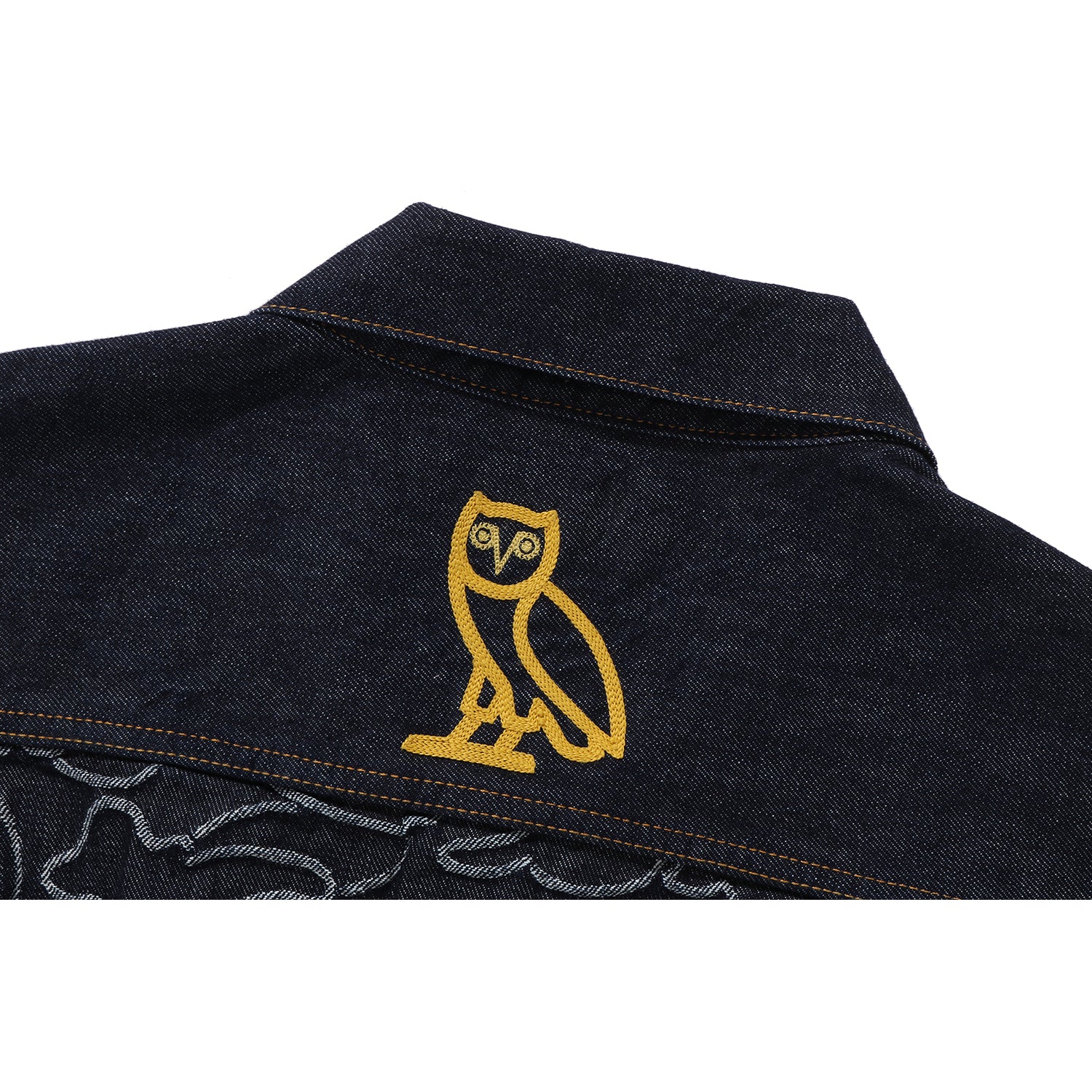 BAPE X OVO NEON 1ST CAMO JACQUARD DENIM JACKET MENS – Image 5