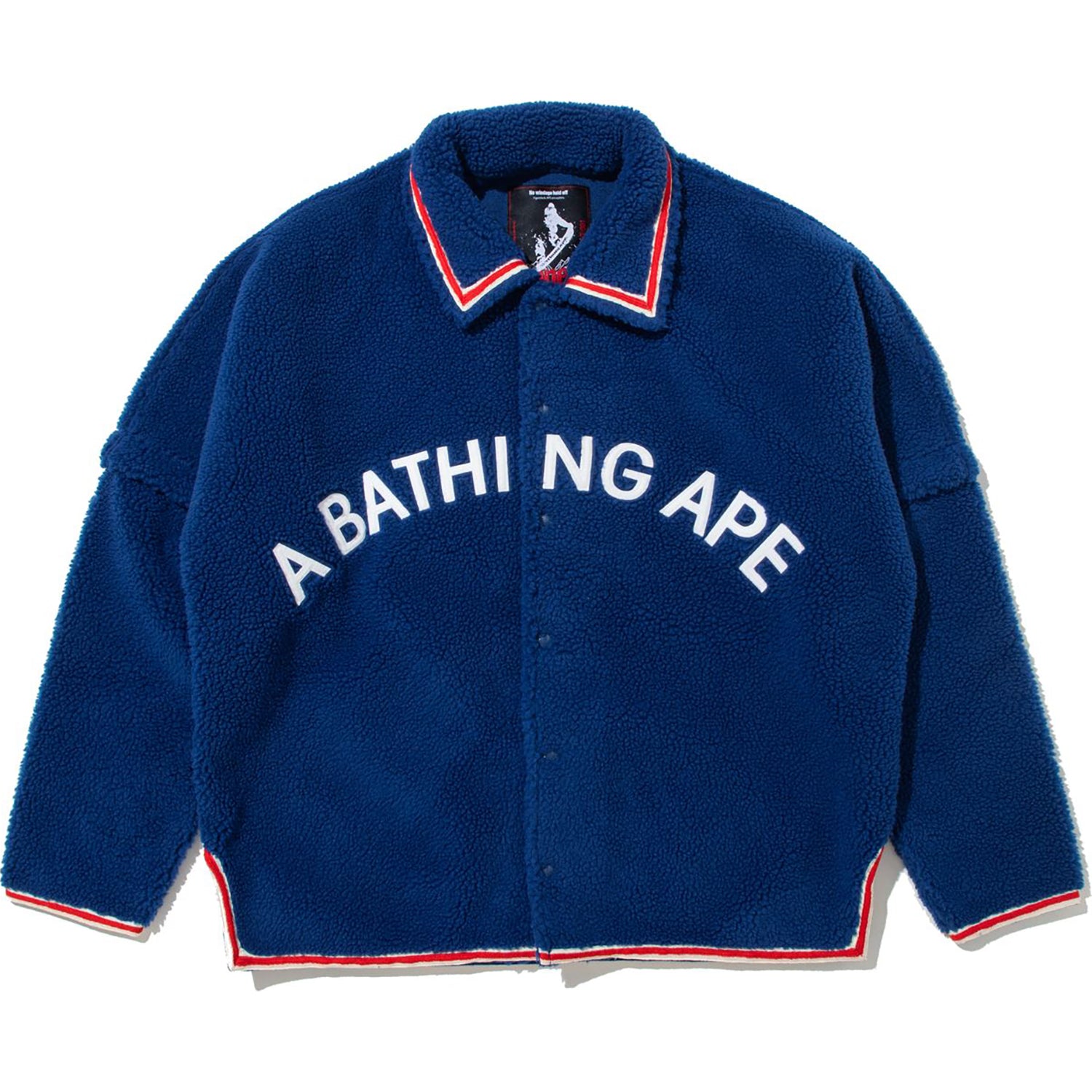 BAPE BY KAZUKI KURAISHI SHERPA DETACHABLE COACH JACKET MENS – Image 1