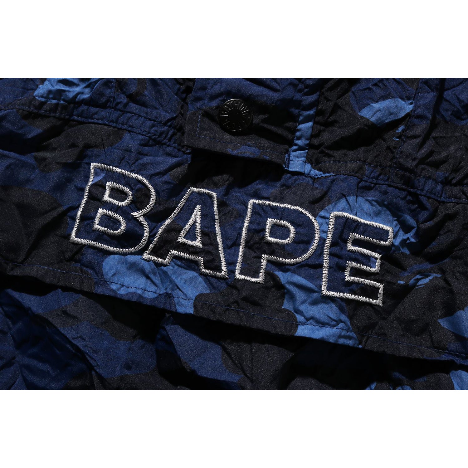 CRINKLE EFFECT COLOR CAMO HALF ZIP HOODIE JACKET MENS – Image 3