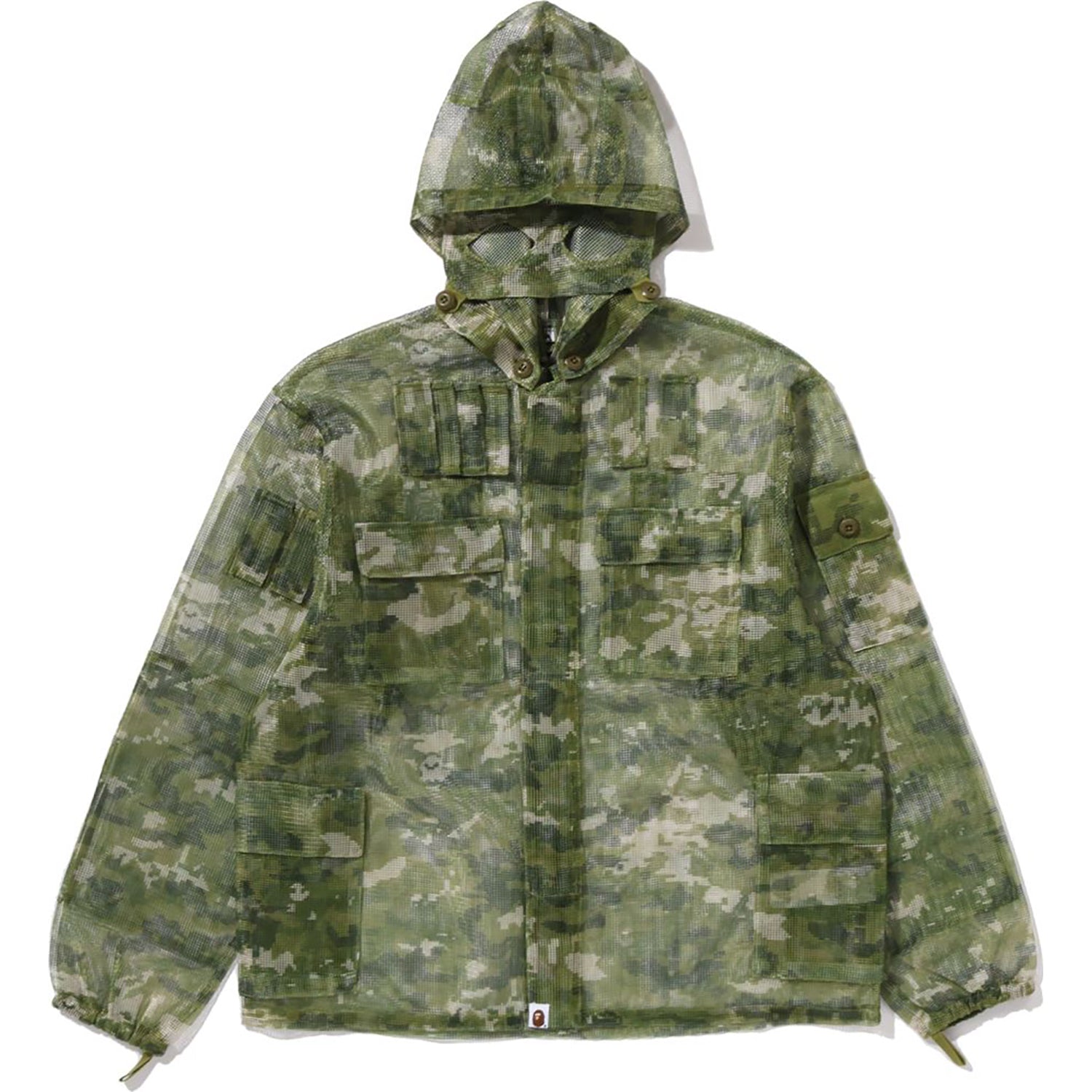 MULTI PIXEL CAMO MASK HOODED SHIRT JACKET MENS – Image 1