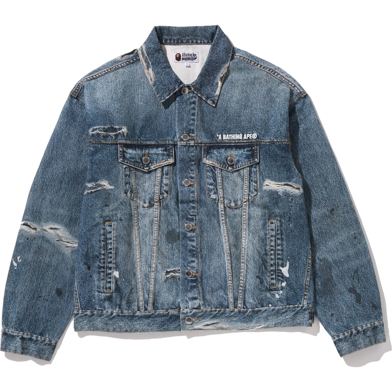 FAKE PRINT TRUCKER JACKET MENS – Image 1