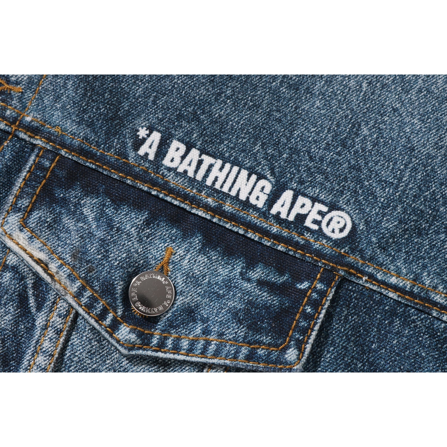 FAKE PRINT TRUCKER JACKET MENS – Image 3