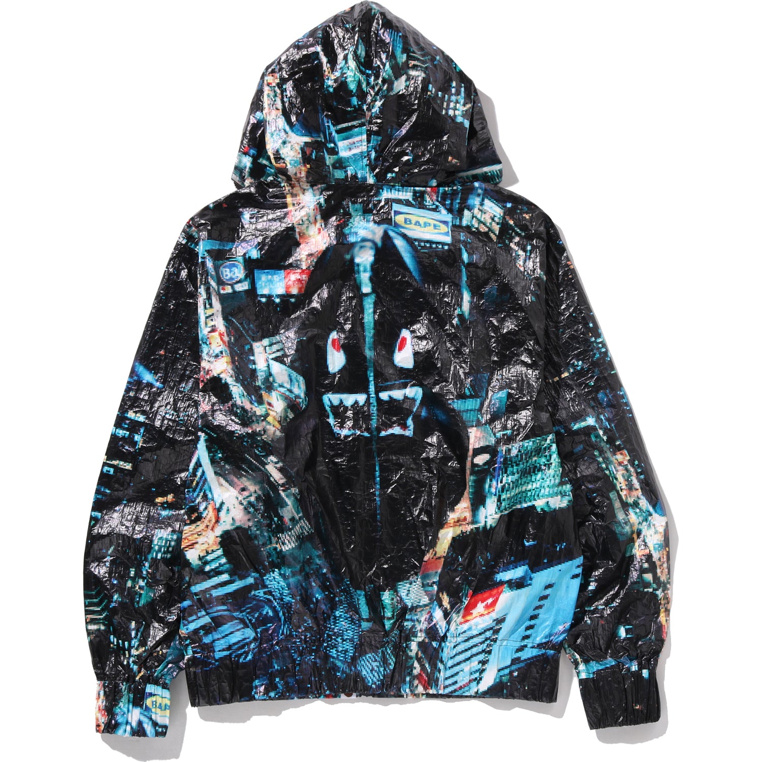 OVERALL PRINT CREASE HOODED JACKET MENS – Image 2