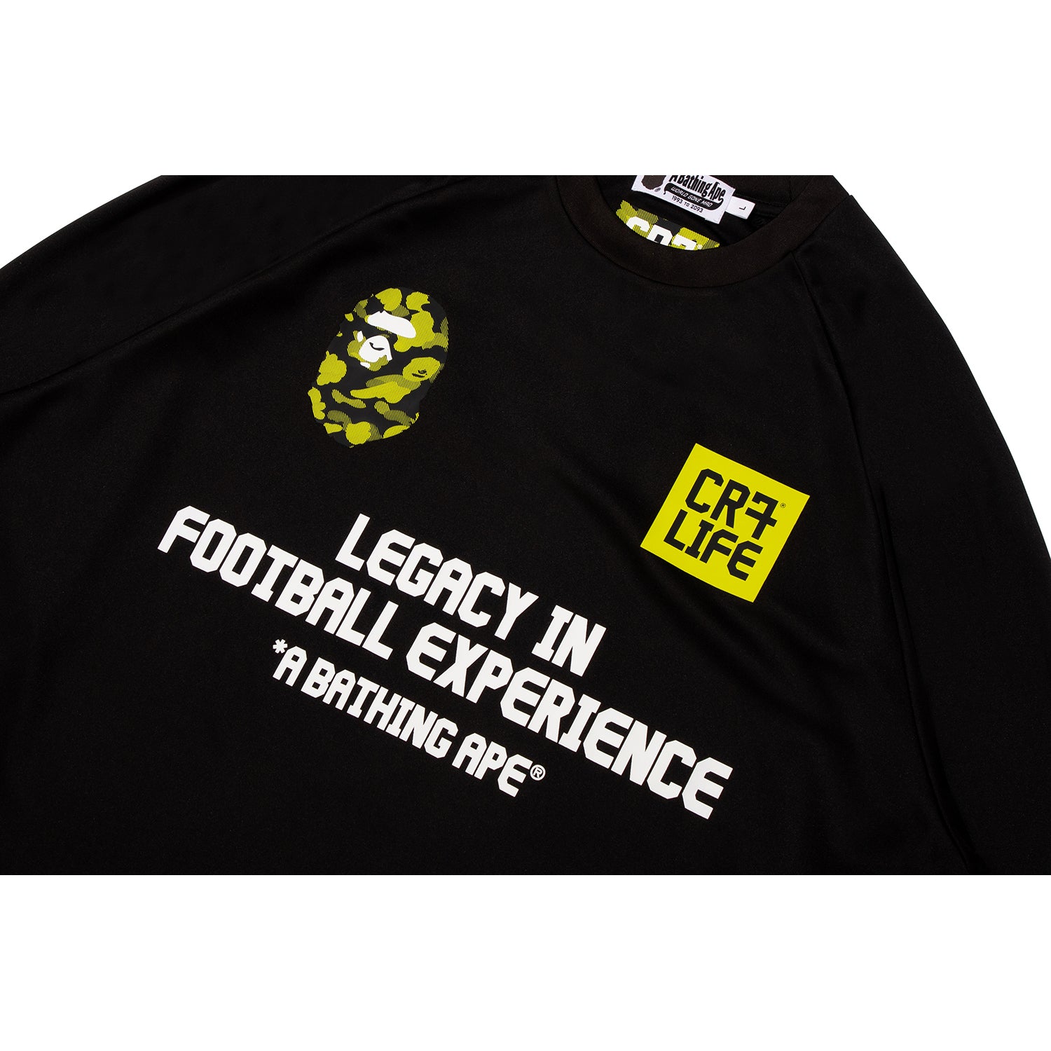 BAPE X CR7 LIFE MULTI LOGO POLY RELAXED FIT LS FOOTBALL JERSEY MENS – Image 2