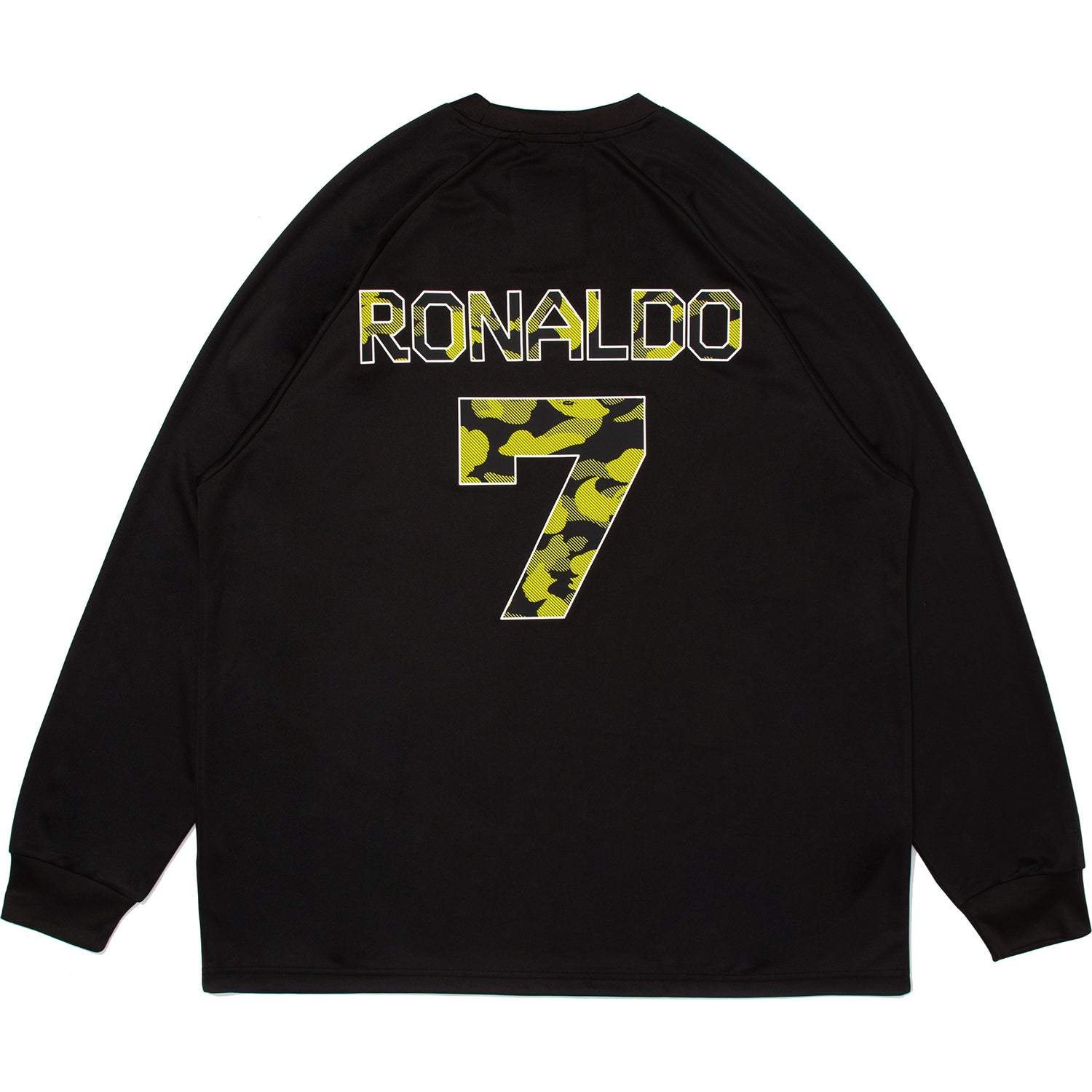 BAPE X CR7 LIFE MULTI LOGO POLY RELAXED FIT LS FOOTBALL JERSEY MENS – Image 3