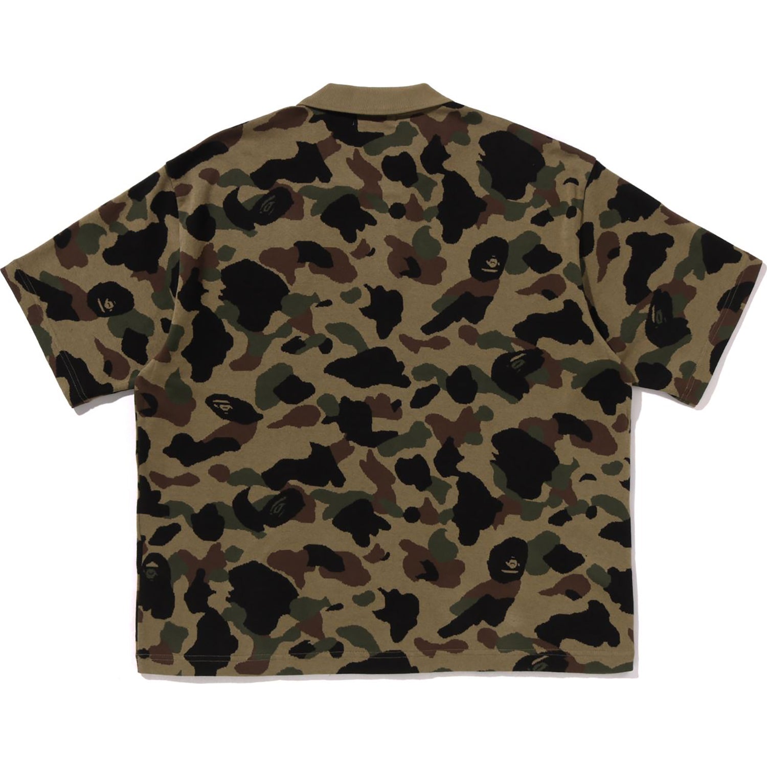 1ST CAMO JACQUARD LOGO RELAXED FIT POLO SHIRT MENS – Image 2