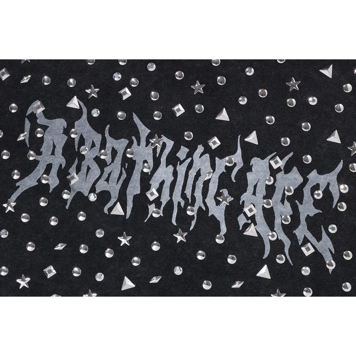 STUDDED LOGO RELAXED FIT PULLOVER HOODIE MENS – Image 3