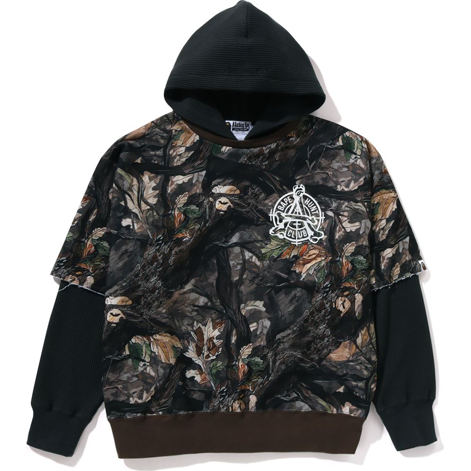 TREE EDGE CAMO LAYERED PULLOVER HOODIE MENS – Image 1