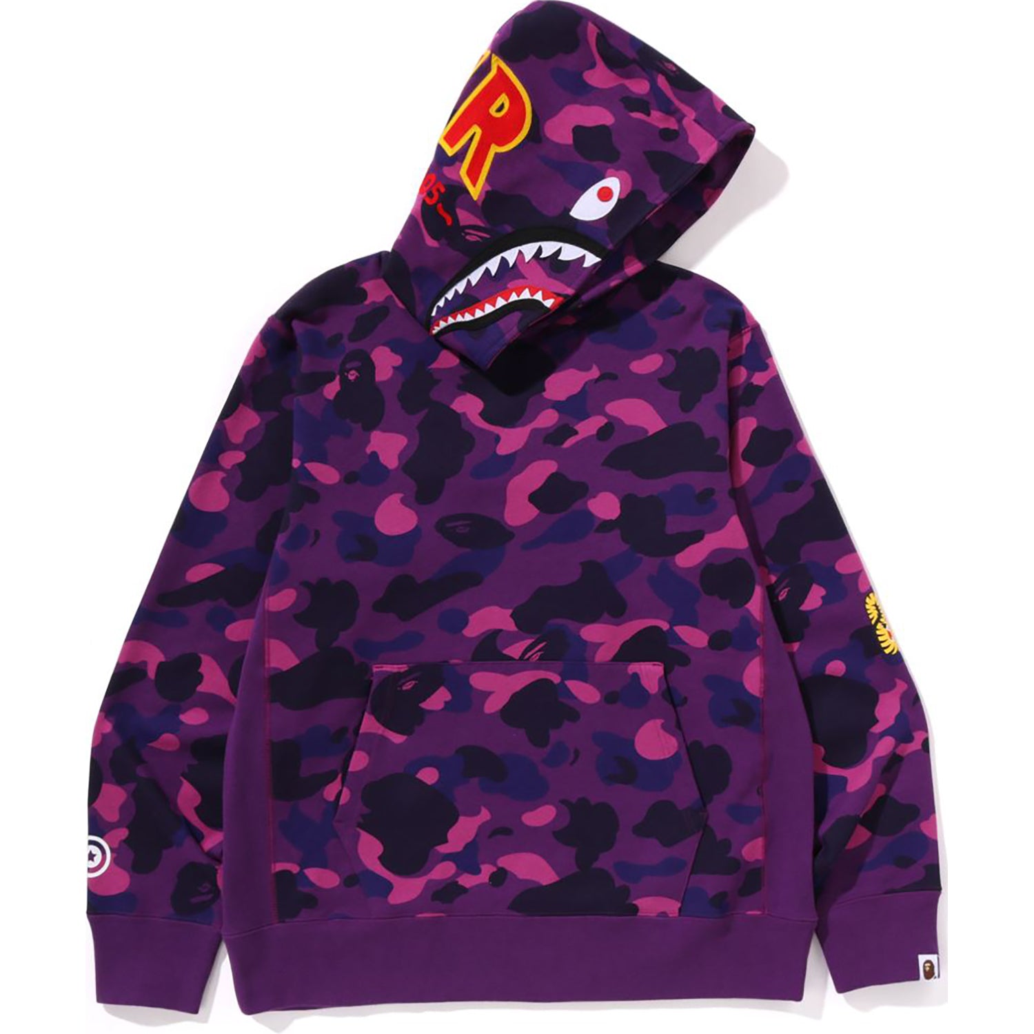 COLOR CAMO 2ND SHARK PULLOVER HOODIE MENS – Image 1