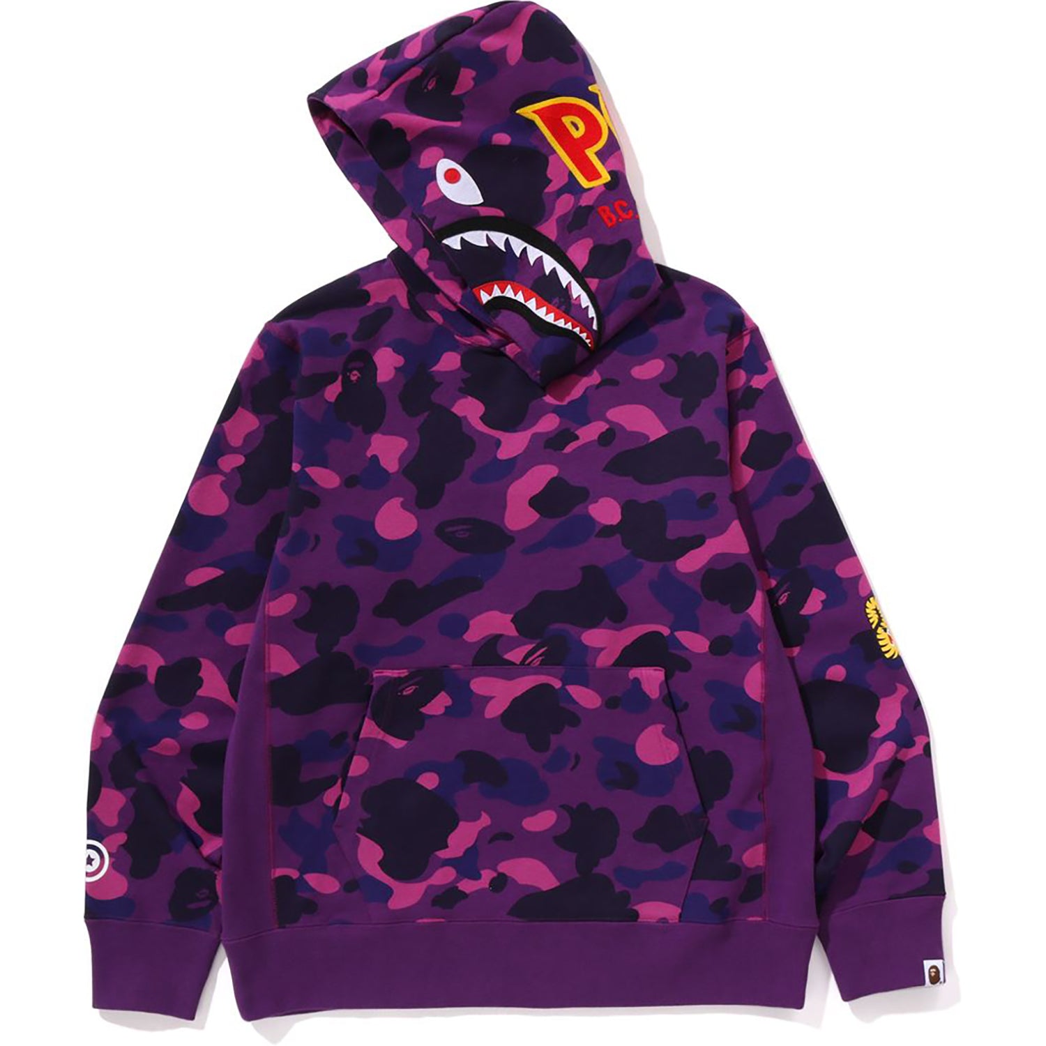 COLOR CAMO 2ND SHARK PULLOVER HOODIE MENS – Image 2