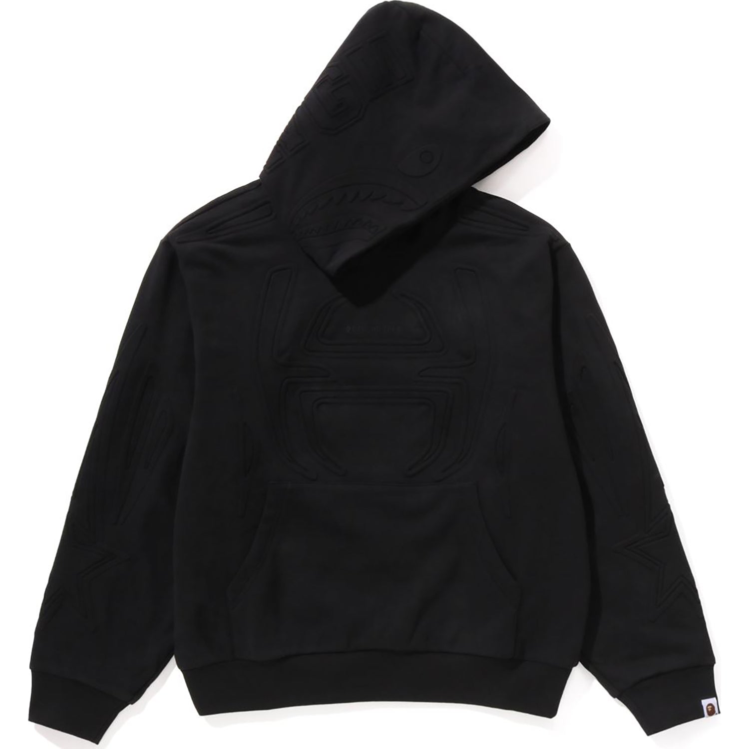 PADDED SHARK CROPPED FIT PULLOVER HOODIE MENS – Image 1