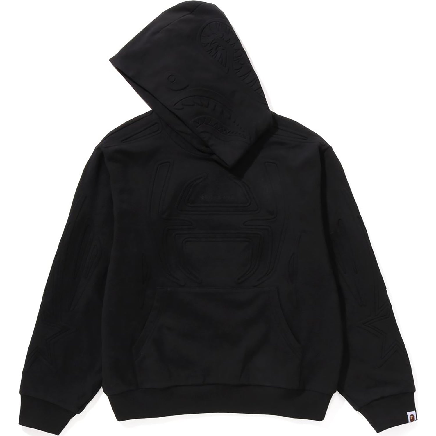PADDED SHARK CROPPED FIT PULLOVER HOODIE MENS – Image 2